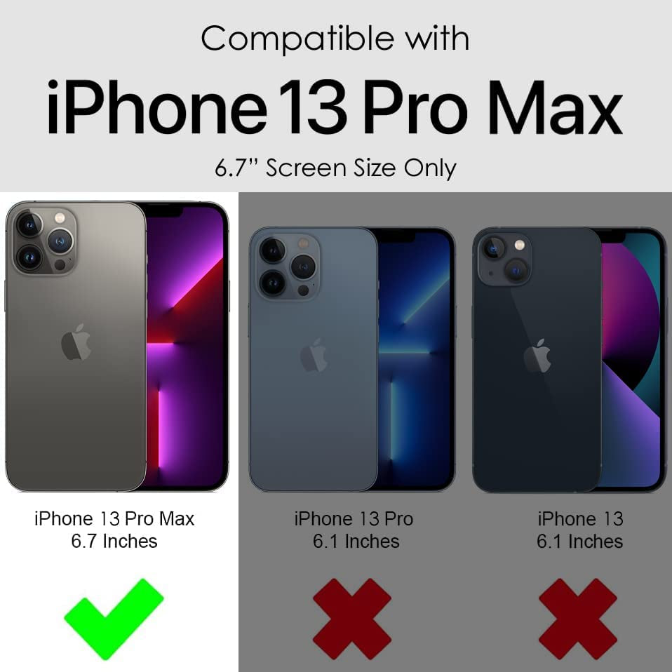 MOHEYO Designed for Iphone 13 Pro Max Case Compatible with Magsafe Charger Magnetic Removable Wallet Card Holder Slim Thin Leather Cover (Brown)  MOHEYO   