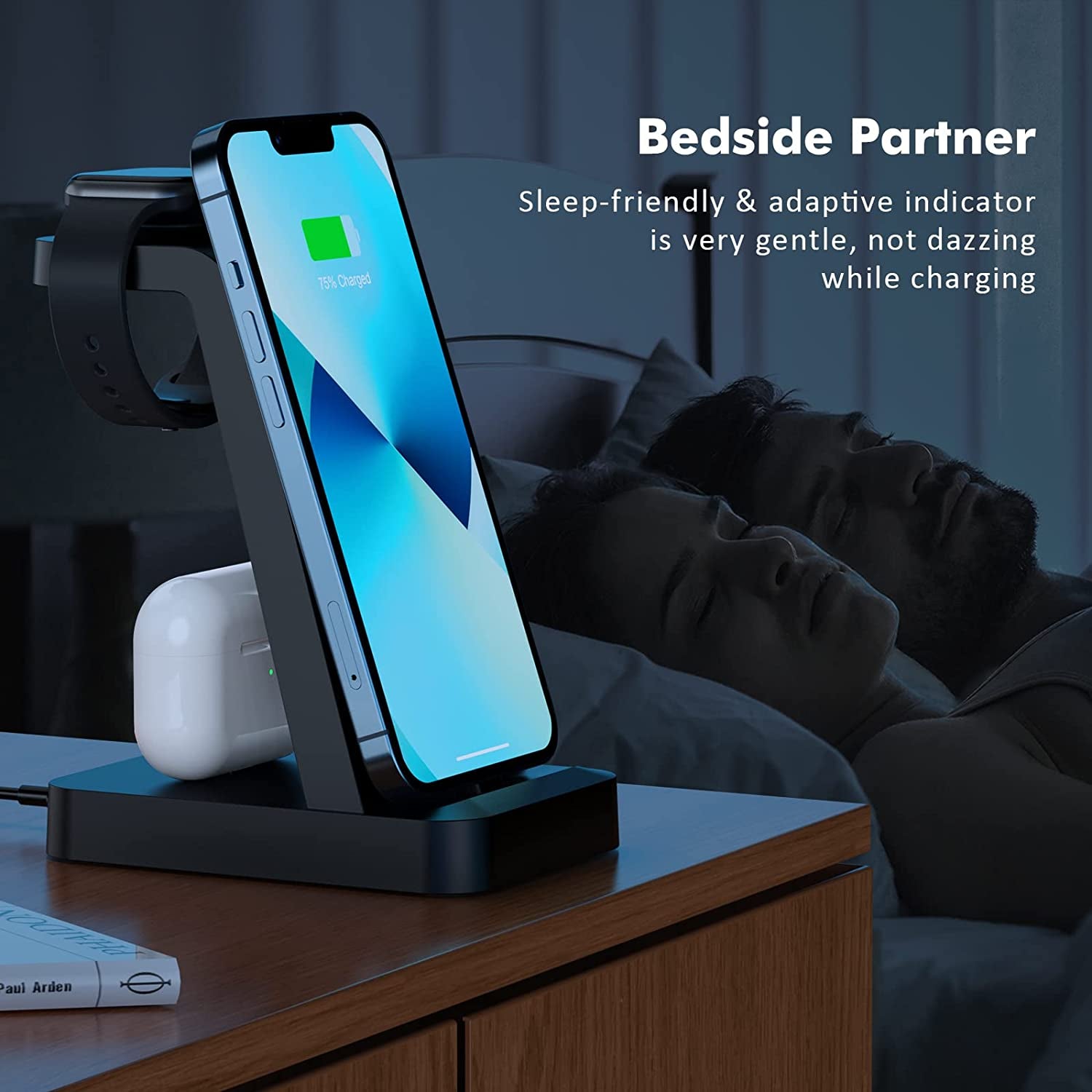 Charger Station for Iphone Multiple Devices - 3 in 1 Fast Wireless Charging Dock Stand for Apple Watch Series 7 6 SE 5 4 3 2 & Airpods Iphone 14 13 12 11 Pro X Max XS XR 8 7 plus 6S 6 with Adapter  Shenzhen GTL Technology Co., Ltd.   