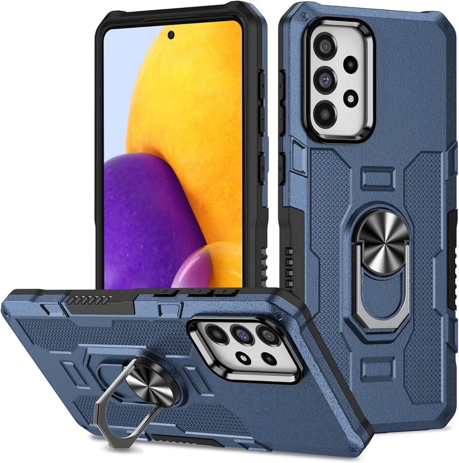 MGSBCXN Armor Case for Samsung Galaxy Note20 5G, Military Grade Shockproof Protection Samsung Galaxy Note 20 Case, Heavy Duty Protection Slim Fit Samsung Note 20 Case with Ring Kickstand, Blue  MGSBCXN   