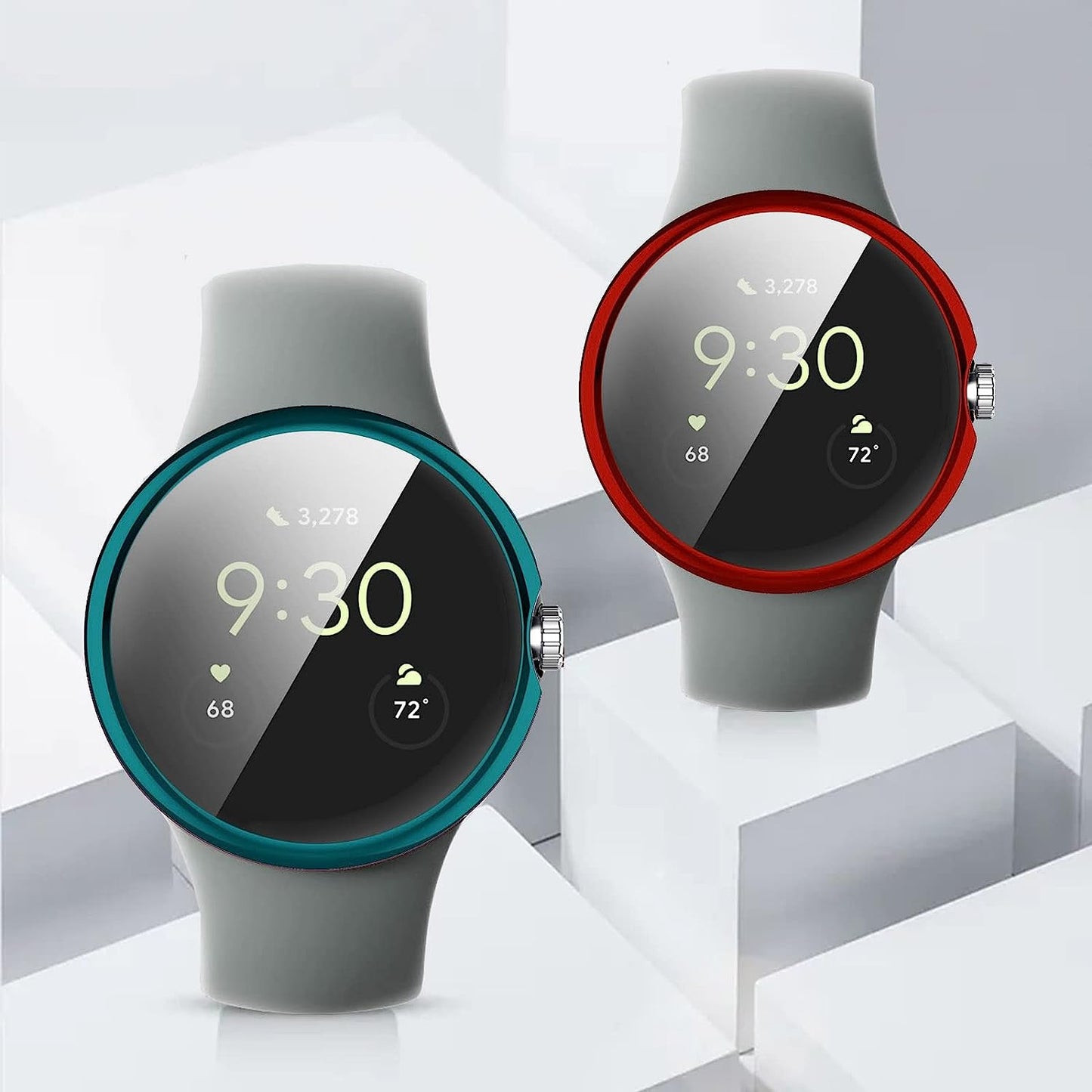 Wugongyan Screen Protector Case Compatible with Google Pixel Watch 2/Pixel Watch Soft TPU Plated Slim Full Protective Cover Accessories for Pixel Watch1/2(6-Pack Brilliant Colors,Pixel Watch1/2)  Wugongyan   