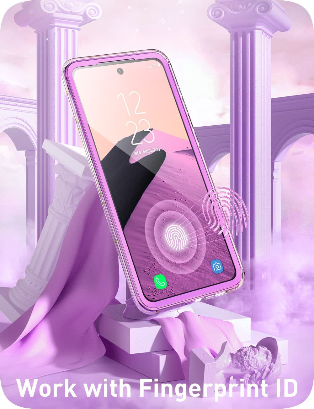 I-Blason Cosmo Protective Case for 6.1-Inch Samsung Galaxy S22 5G (2022), Marble Purple  i-Blason   