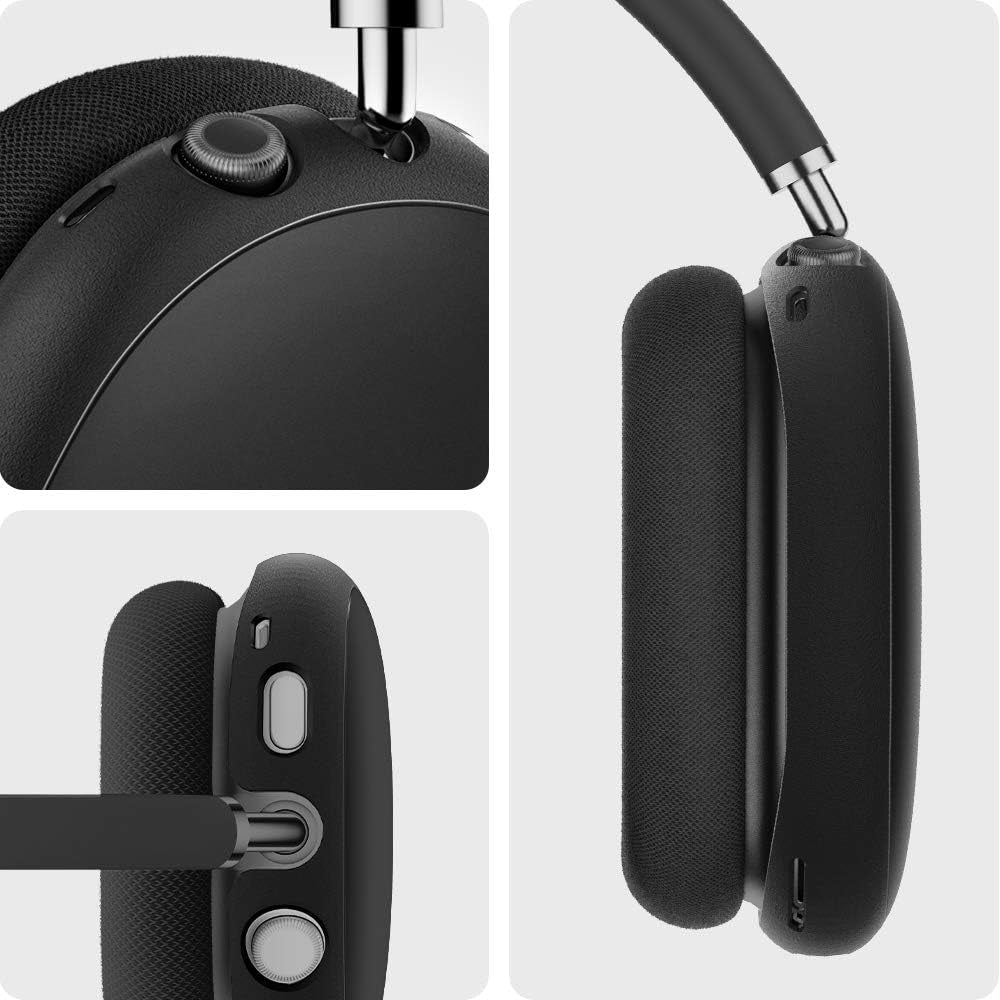 Spigen Silicone Fit Designed for Airpods Max Case Cover Protective Silicone Ear Cup Covers - Black  Spigen   