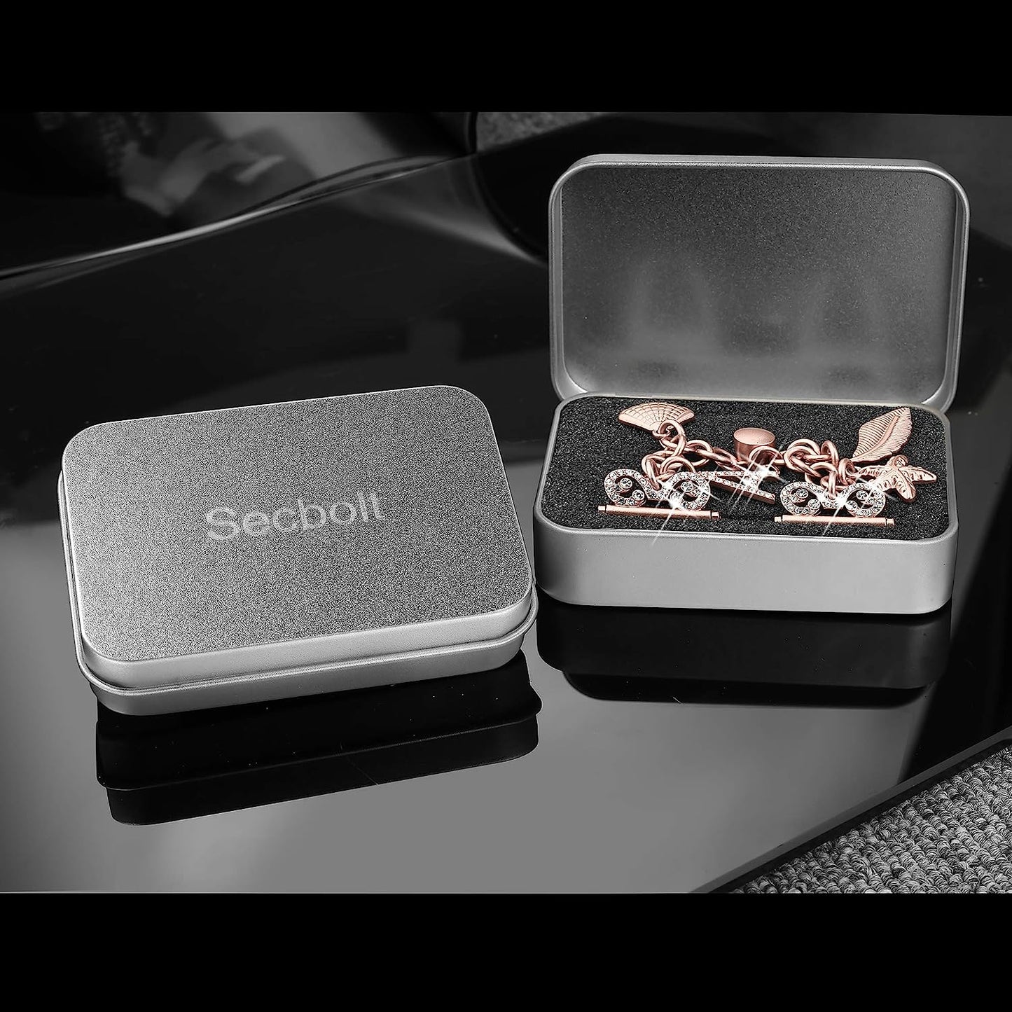 Secbolt Bling Bands Compatible with Apple Watch Bands 38Mm 40Mm 41Mm 42Mm 44Mm 45Mm Iwatch Series 8/7/6/5/4/3/2/1/SE, Women'S Interchangeable Charms Adjustable Bracelet  Secbolt   