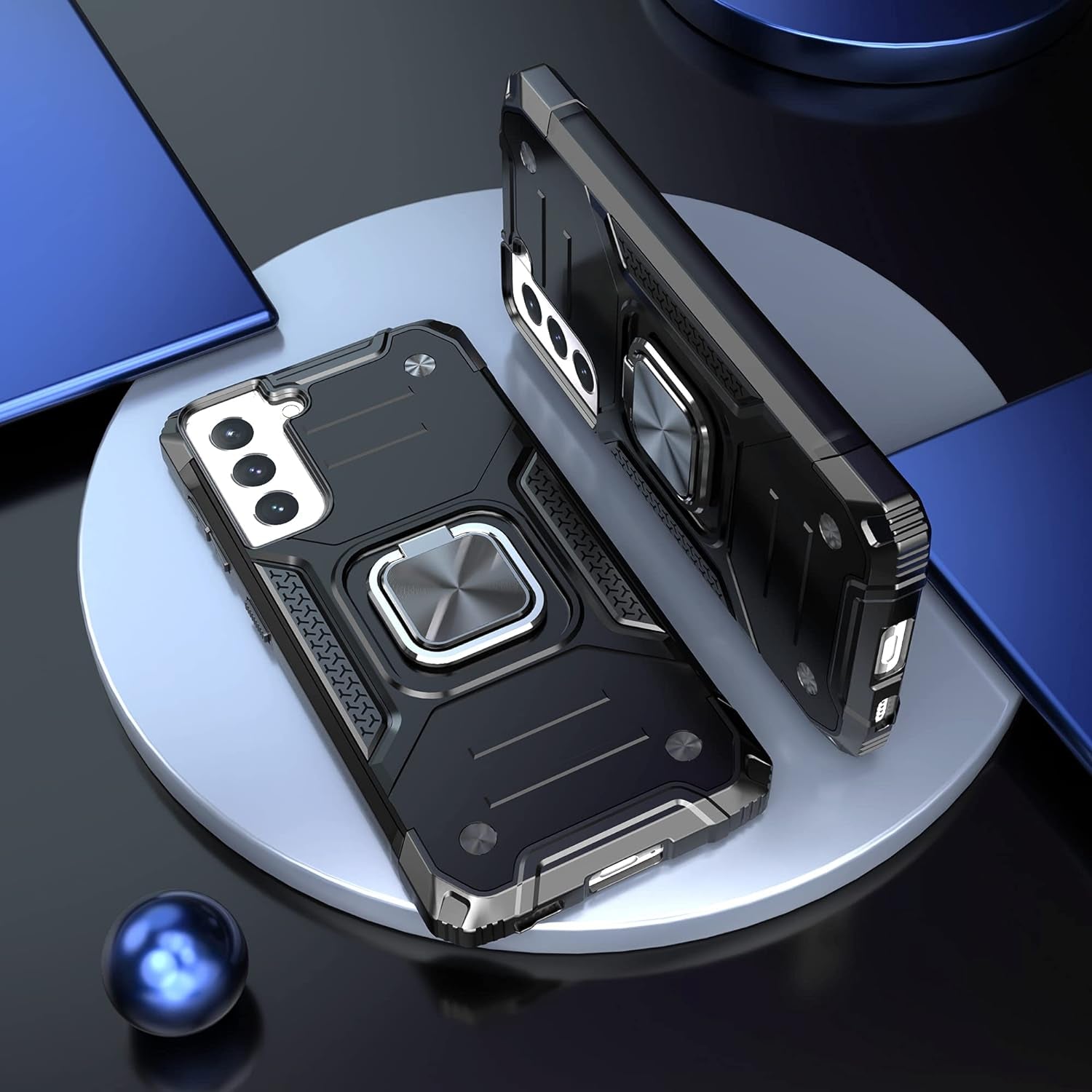 Idystar Galaxy S21 plus 5G Case, Galaxy S21 plus Case, Hybrid Drop Test Cover with Car Mount Kickstand Slim Fit Protective Durable Case for Samsung Galaxy S21 plus 5G 6.7 Inch, Black  IDYStar   