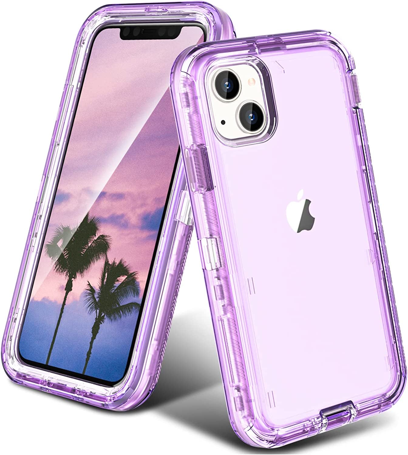 Oribox for Iphone 13 Case Blue, [10 FT Military Grade Drop Protection], Soft-Touch Finish of the Liquid Silicone Exterior Feels, Heavy Duty Shockproof Anti-Fall Case for Iphone 13,6.1 Inch, Blue  ORIbox Crystal Purple iPhone 13 