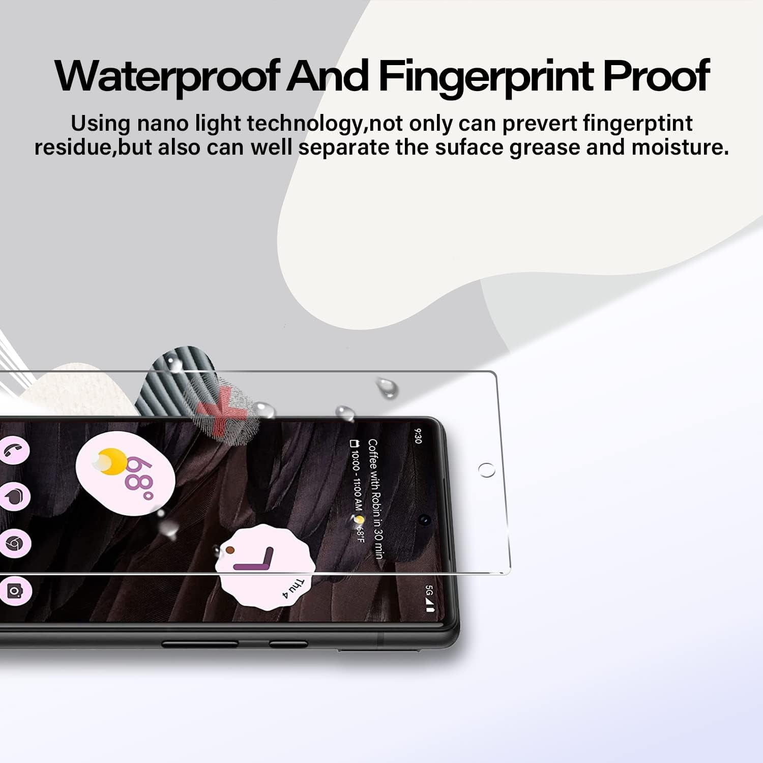 Pixel 7A Tempered Glass Screen Protector + Camera Lens Protector [ 2 + 2 Pack ][Fingerprint Unlock] [Anti-Scratch] [Case Friendly] HD Clear Protective Film for Google Pixel 7A  BIGFACE   