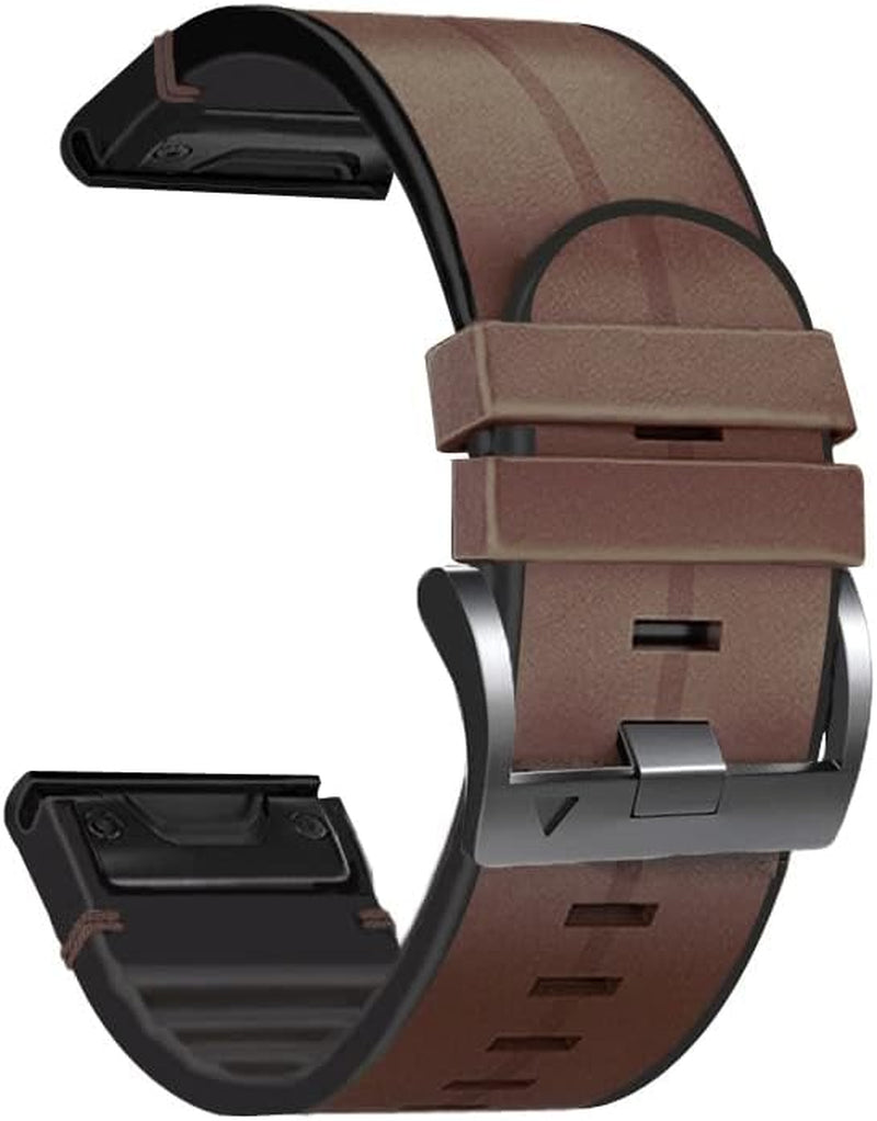 IRJFP 22 26Mm Silicone Bracelet Watchbands Quickfit Straps for Garmin Fenix 7X 7 6 6X Pro 5X 5 D2/Tactix 7 Leather Smart Watch Bands  IRJFP G 22mm Fenix 6 6Pro 