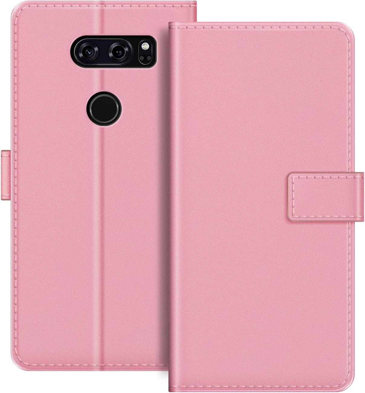 For LG V30 Case, Premium Magnetic PU Leather Cover with Card Holder and Kickstand, Fashion Flip Case for LG V30+ 6 Inches  MILEGAO   