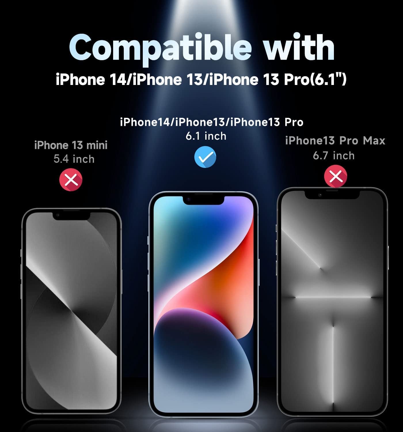 MAGIC JOHN 2 Pack for Iphone 13/ Iphone 13 Pro/Iphone 14 6.1 Inch Tempered Glass Screen Protector, Auto Dust-Elimination Installation, Bubble Free, HD Clear, Easy Installation  MAGIC JOHN   