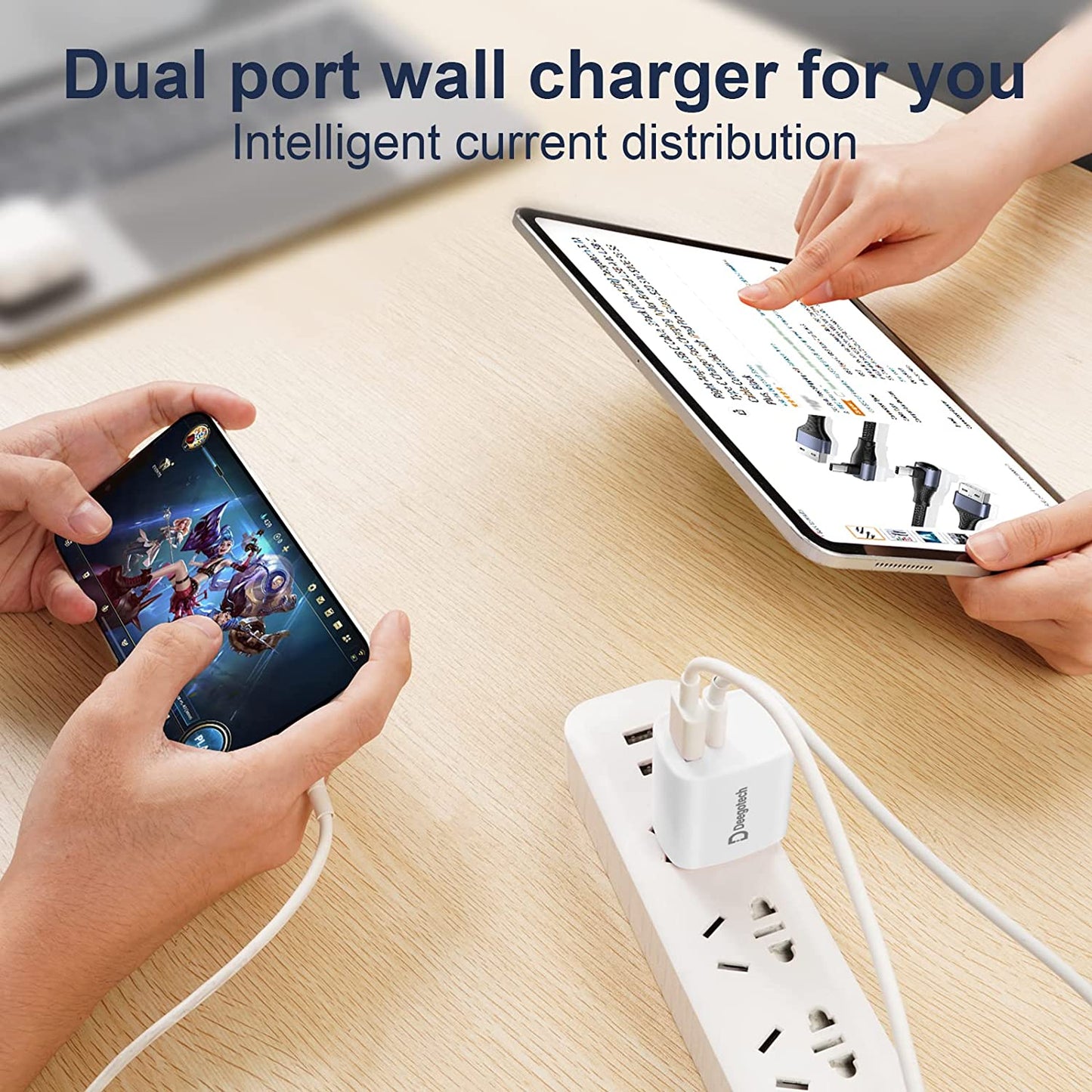 USB C Charger, Deegotech 20W PD Iphone Fast Charger, Dual Port Foldable Plug Type C Charger Compatible with Iphone 14/14 Pro/14 Pro Max/13 Pro Max/12/11/X/Se3, Ipad Pro  Shenzhen JiaYu Electronics Co., Ltd   