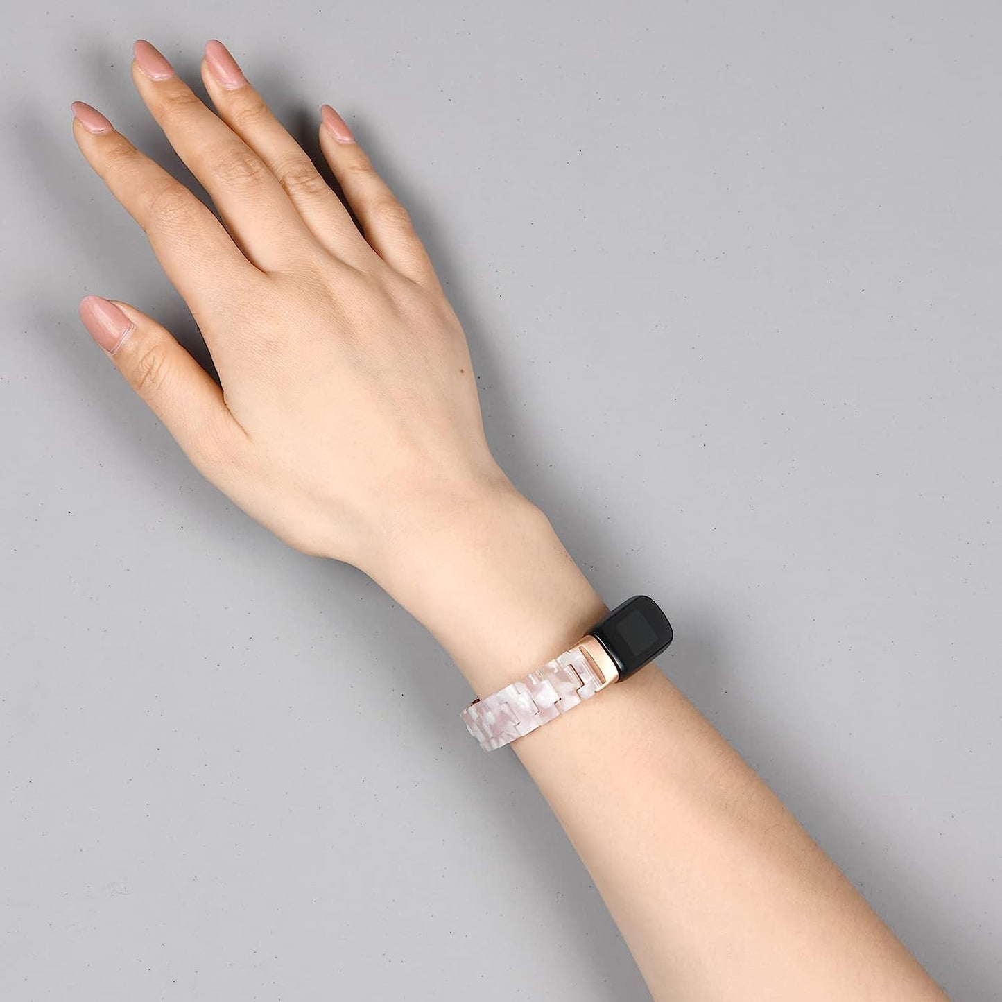 Wongeto Compatible with Fitbit Luxe/Luxe SE Bands for Women Girls, Resin Wristband Strap with Stainless Steel Buckle Replacement Bands for Fitbit Luxe Accssorises  Wongeto   