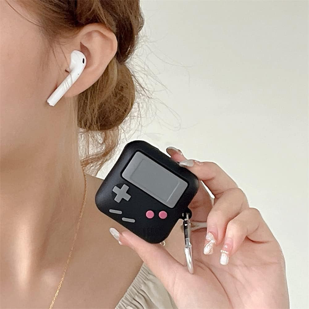 PFVXWJ Creative Case for Samsung Galaxy Buds 2 Pro/Buds Pro/Buds Live/Buds 2,Silicone Protective Cover with anti Lost Keychain,Fall Prevention Earbuds Case for Boys/Girls/Teens (Black)  PFVXWJ   