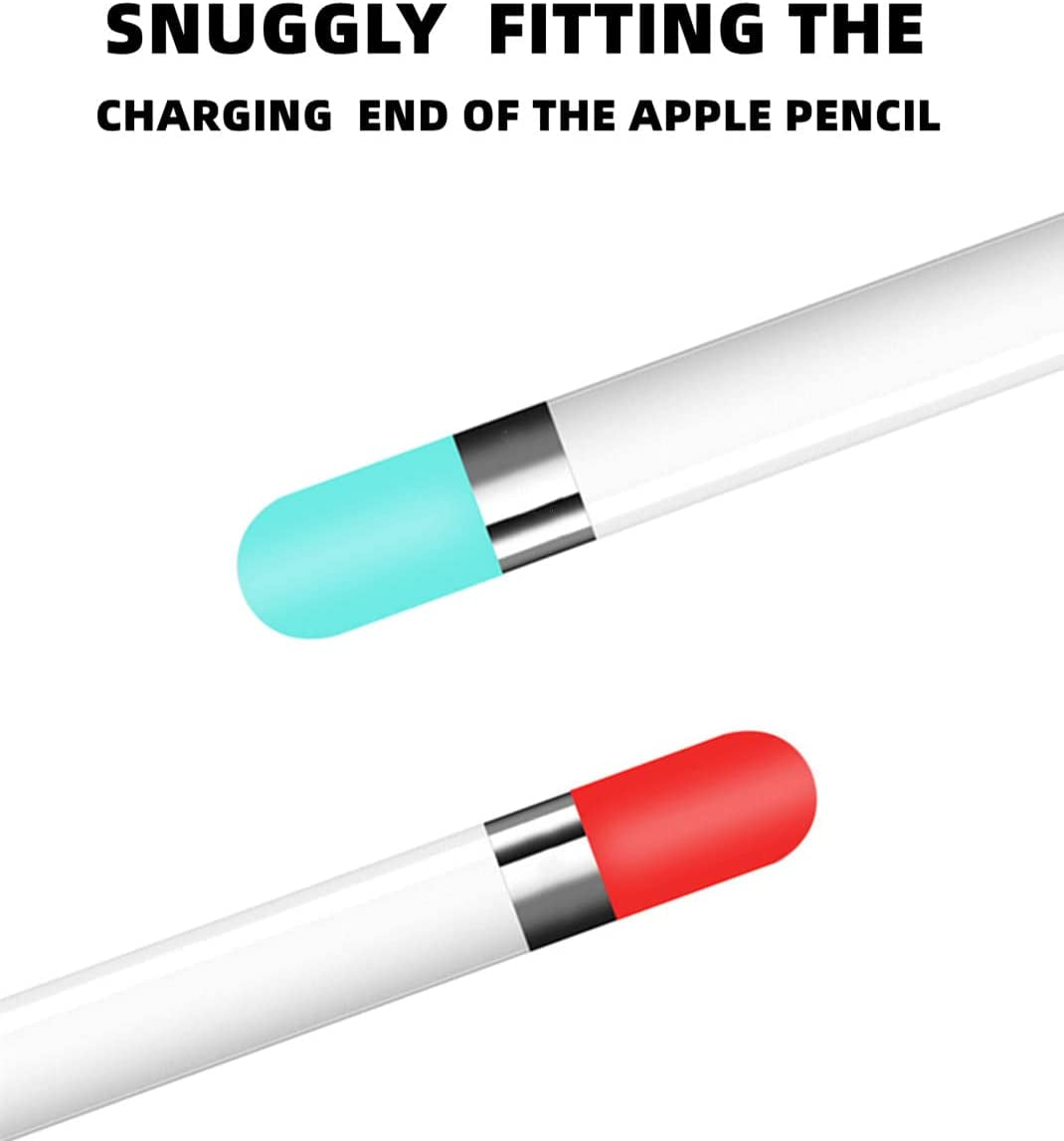 [6 Pack] Fudda Replacement Cap for Apple Pencil 1St Generation - Silicone Protective Cap Cover Compatible with Ipad Pro 9.7/10.5/12.9 Pen (Black, Navy, Red, White, Mint, Pink)  Fudda   