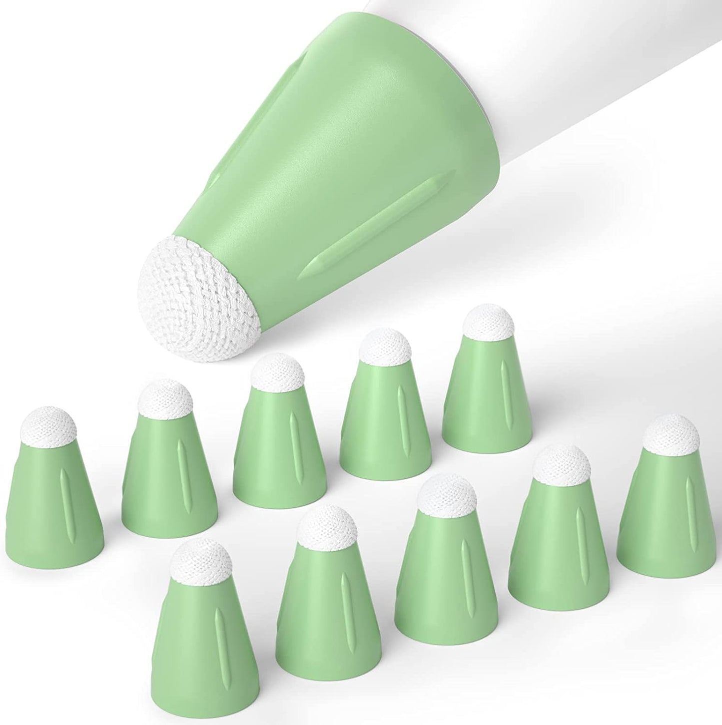 Joosko Compatible with Apple Pencil Tips Cover Case, Silicone Fber Nib Case [10 Pack] , Noiseless Non-Slip Silicone Fiber Nib Cap Case for Apple Pencil 2 Generation /1St Gen. (Lavender Purple)  JOOSKO Matcha green  