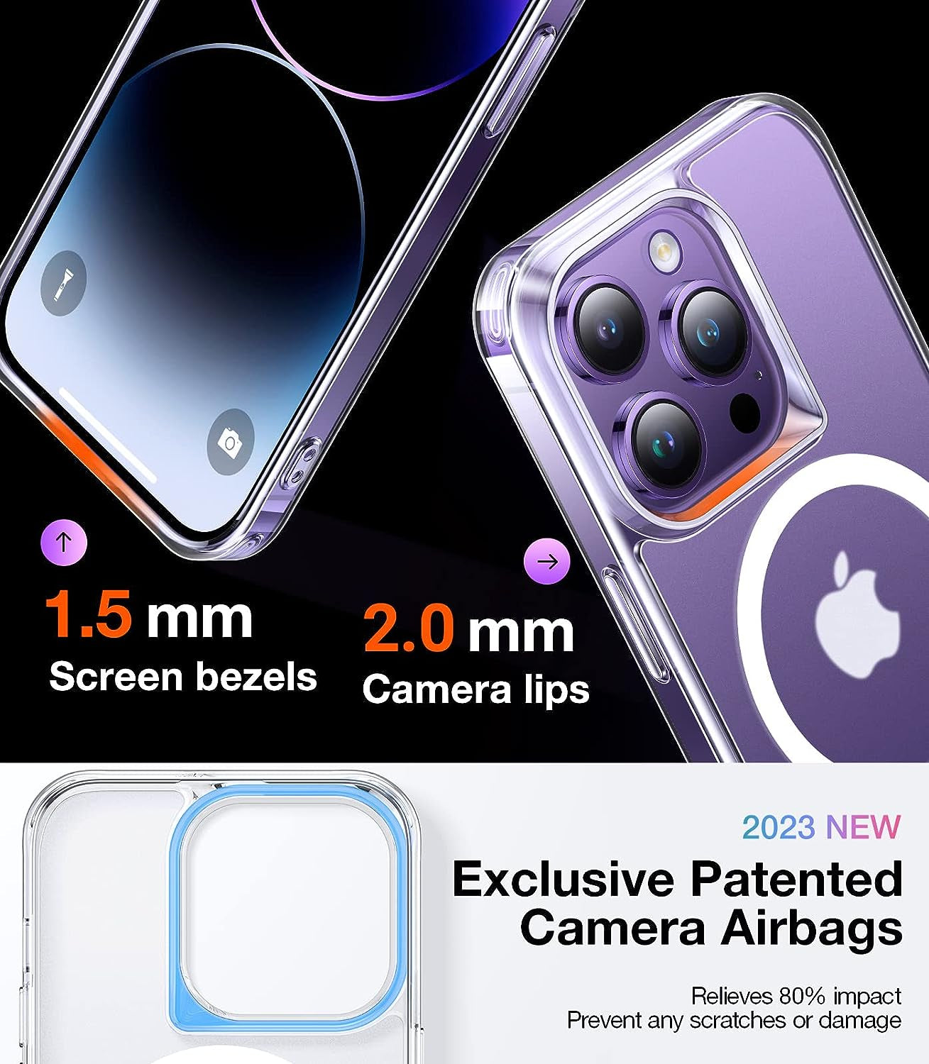 TORRAS Iphone 14 Pro Slim Matte Case - Military-Grade Drop Tested, Magsafe Compatible, Anti-Fingerprint, Frosted Clear  TORRAS   