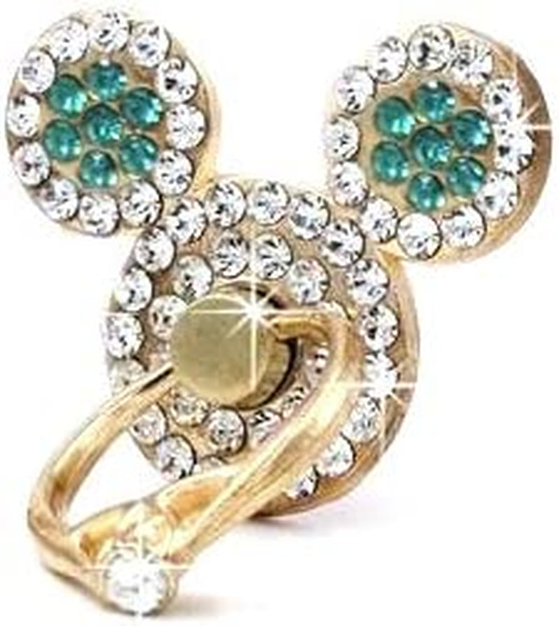 Accessoryhappy Mickey Ears Ring Stand, Rhinestone Crystal Bling Diamond 360° Rotation Cell Phone Stent Holder Grip Kickstand for Iphone 7 7 plus Iphone 8 8 plus 6S 6 Galaxy S7 S8 (Clear)  AccessoryHappy MICKEY-TEAL  