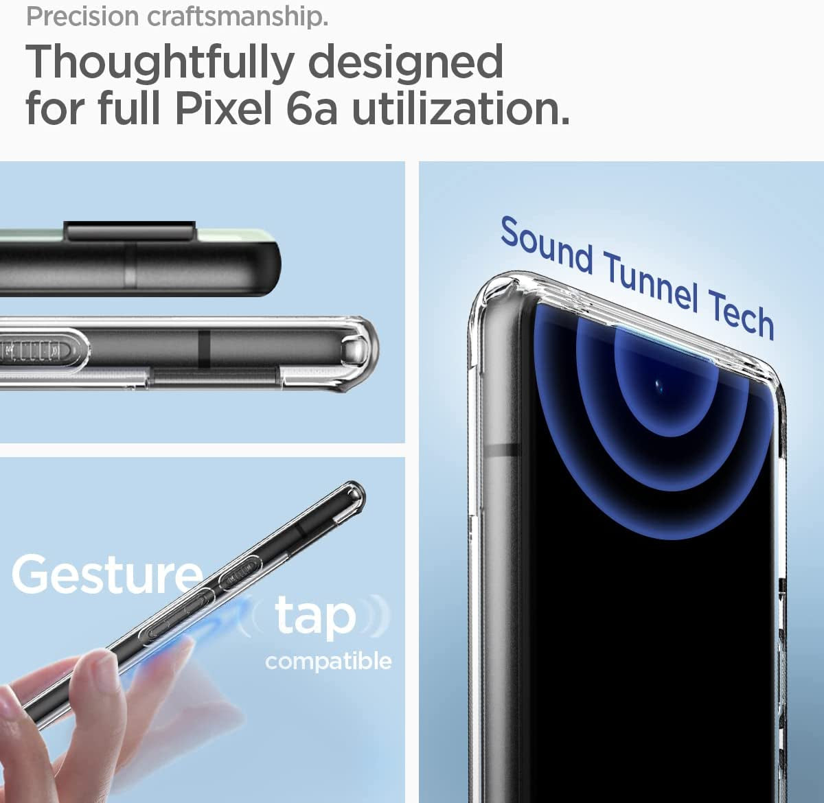 Spigen Ultra Hybrid Designed for Pixel 6A Case (2022) - Crystal Clear  Spigen   