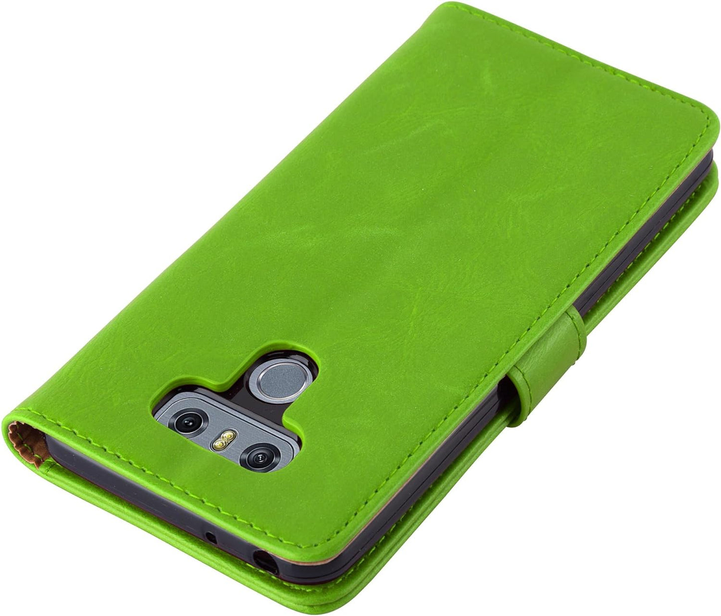 Cadorabo Book Case Compatible with LG G6 in Grass Green - with Magnetic Closure, Stand Function and Card Slot - Wallet Etui Cover Pouch PU Leather Flip  Cadorabo   