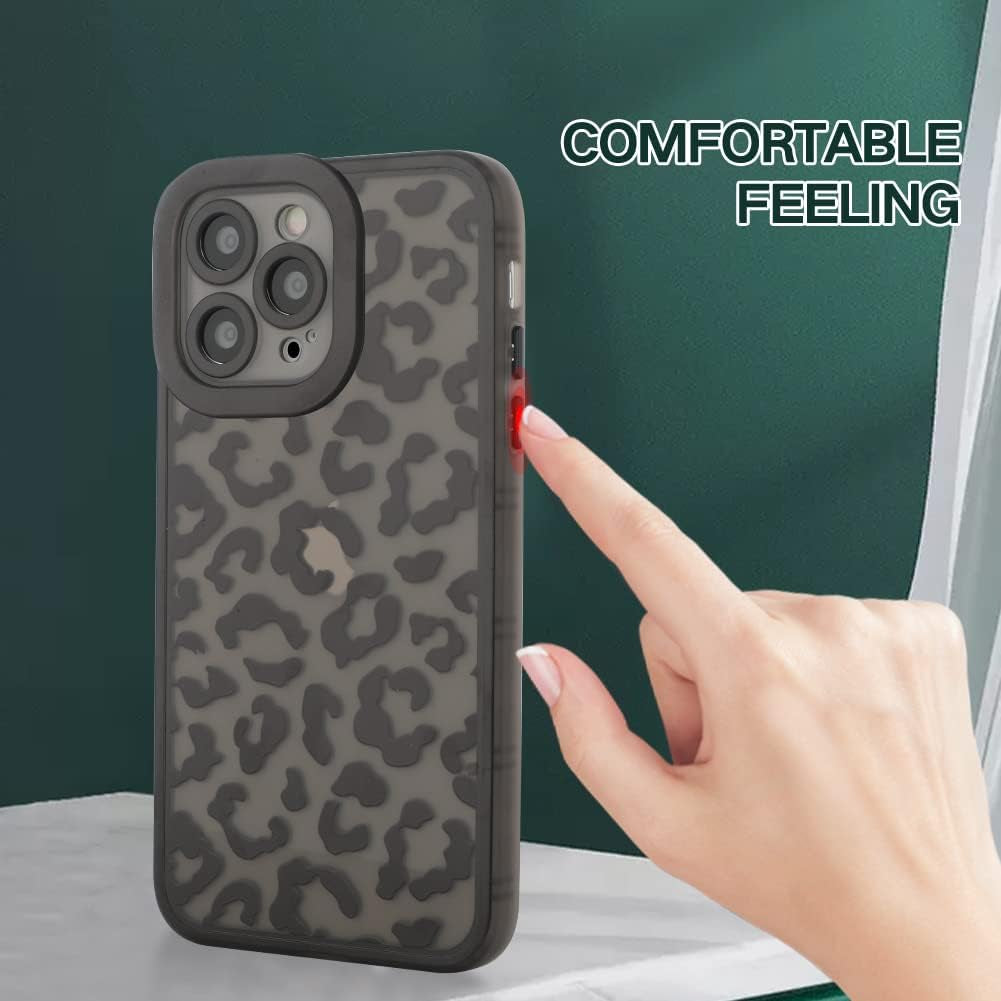 ZIYE Iphone 13 Pro Leopard Clear Case with Camera Protection, Silicone TPU Cheetah Design Cover 6.1 Inch  ZIYE   