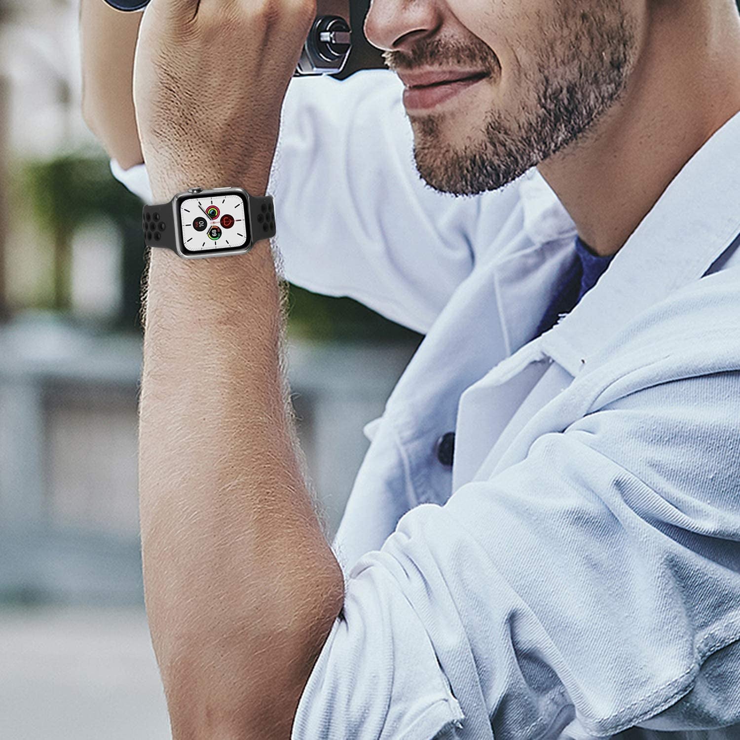 SVISVIPA Sport Bands Compatible for Apple Watch Bands 49Mm 45Mm 44Mm 42Mm 41Mm 40Mm 38Mm,Breathable Soft Silicone Sport Women Men Replacement Strap Compatible with Iwatch Ultra & SE & Series 8/7/6/5/4/3/2/1  SVISVIPA   