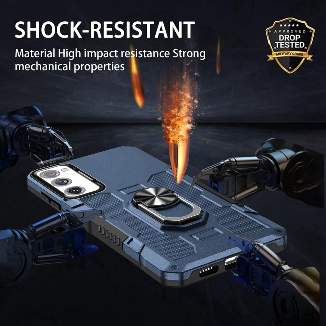MGSBCXN Armor Case for Samsung Galaxy Note20 5G, Military Grade Shockproof Protection Samsung Galaxy Note 20 Case, Heavy Duty Protection Slim Fit Samsung Note 20 Case with Ring Kickstand, Blue  MGSBCXN   