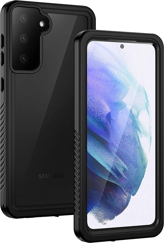 Lanhiem Samsung Galaxy S21 Case, IP68 Waterproof Dustproof Case with Built-In Screen Protector, Rugged Full Body Shockproof Protective Phone Cover for Galaxy S21 5G 6.2 Inch, Black  Lanhiem   