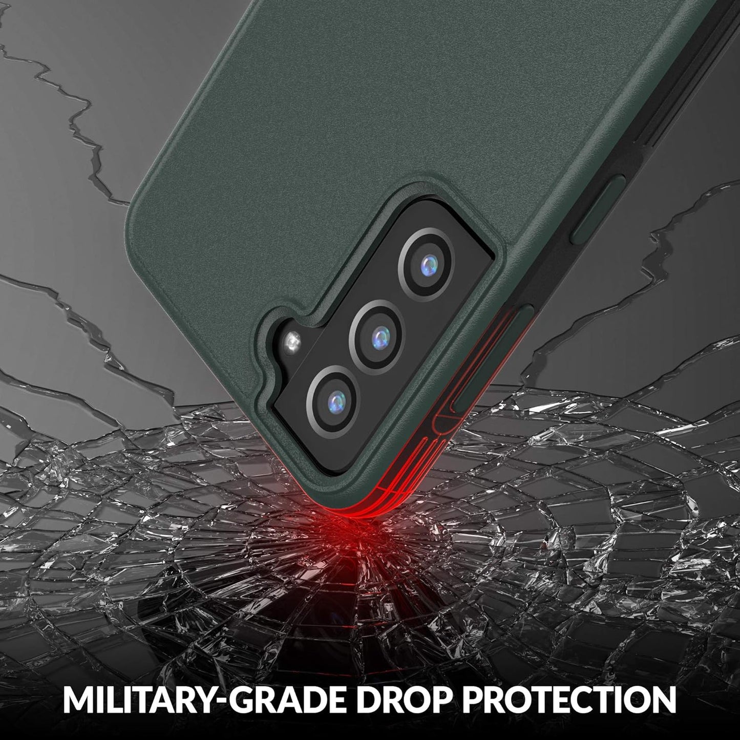 Crave Slim Guard for Galaxy S21+ Case, Shockproof Case for Samsung Galaxy S21 Plus, S21+ 5G (6.7 Inch) - Forest Green  Crave   