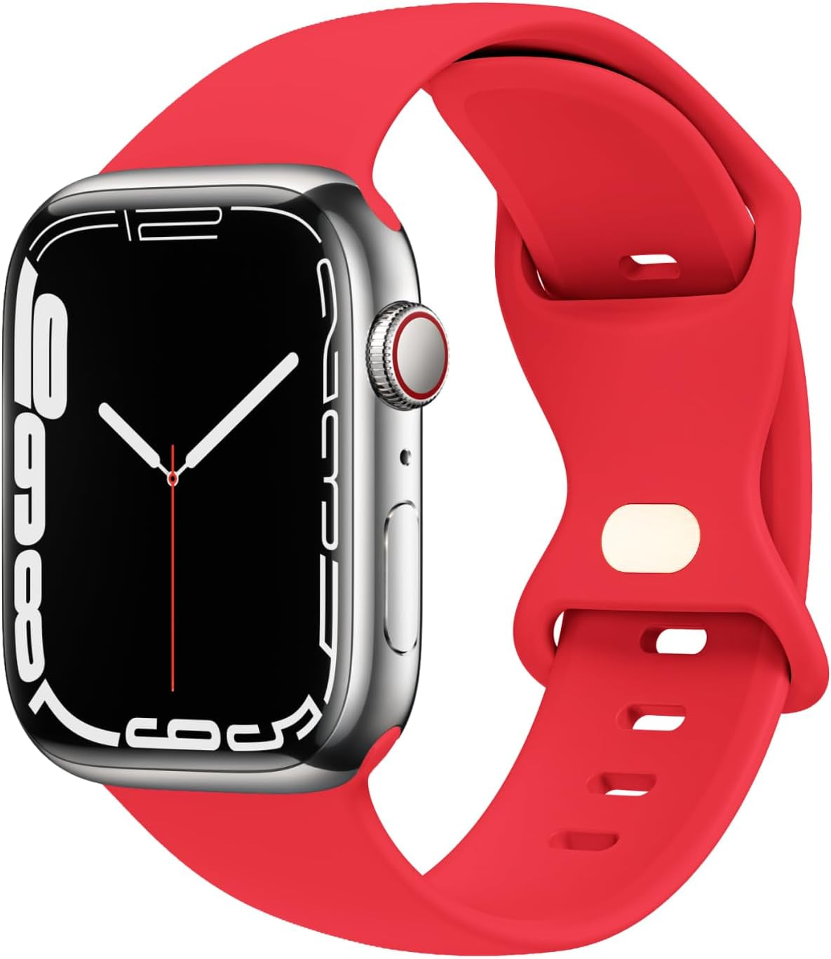 STG Sport Watch Band Compatible with Apple Watch Band 38Mm 40Mm 41Mm 42Mm 44Mm 45Mm 49Mm S/M M/L for Women/Men Waterproof Soft Silicone Replacement Strap Accessories for Iwatch Ultra SE Series 8/7/6/5/4/3/2/1 (38Mm/40Mm/41Mm S/M, Clover)  STG Red 38mm/40mm/41mm 