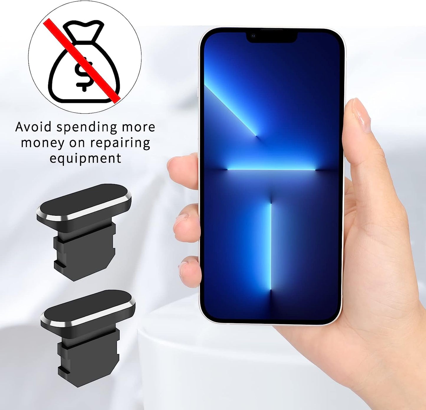 FYY anti Dust Plug Kit Compatible for Iphone 13/13Pro/13 Pro Max/12 Mini/12/12 Pro/12 Pro Max/Iphone 11/11 Pro/11Promax,Dust Plug with Holder&Cleaning Brush for Phone Port,Phone Speaker,Phone Receiver  GUANGZHOU WENYI COMMUNICATION EQIPMENT CO.,LTD   