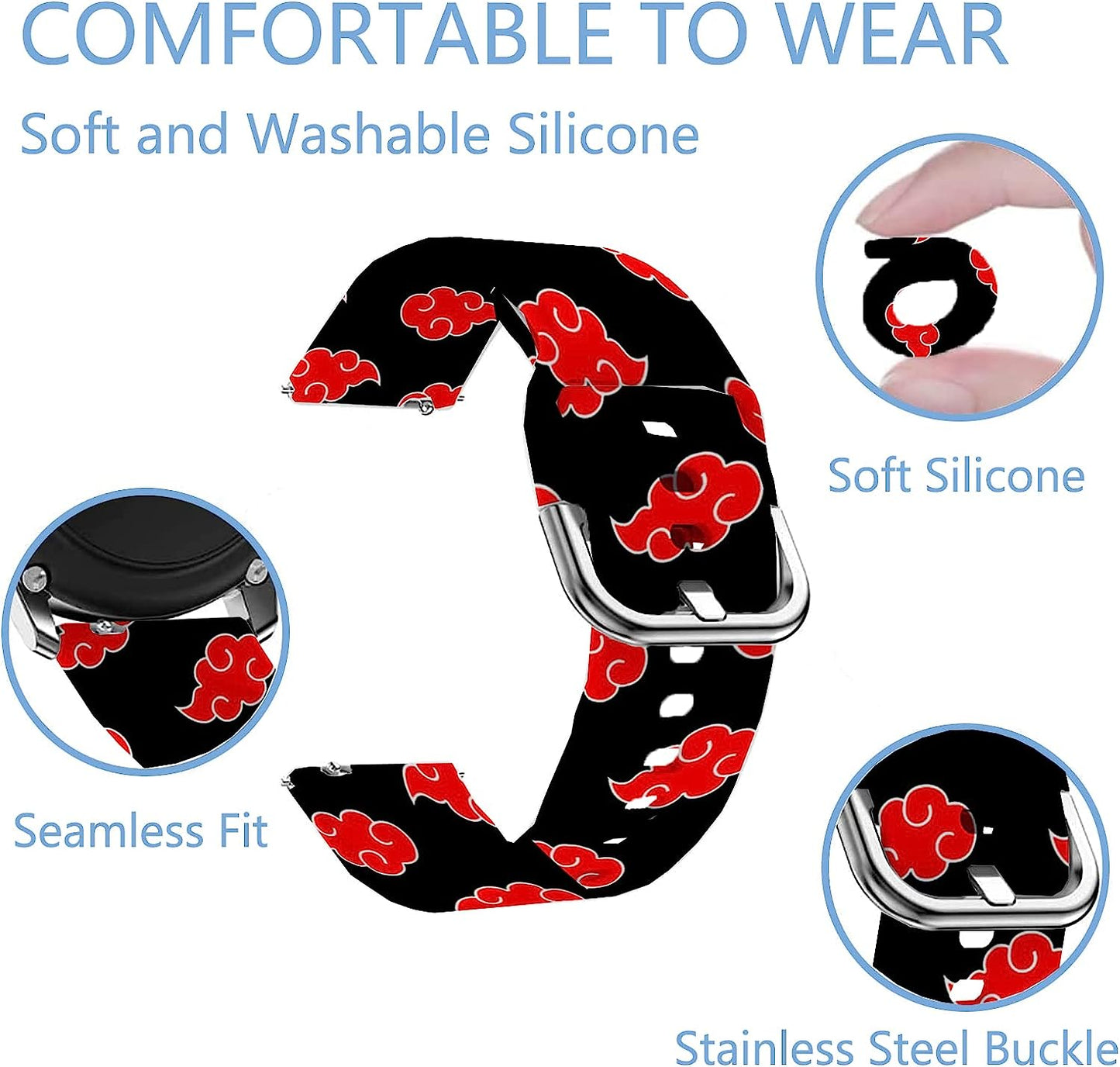 20Mm Band for Samsung Galaxy Watch 4 5 Pro Band 40Mm 44Mm 45Mm/Galaxy Watch 4 Classic Band 42Mm 46Mm/Watch 3 41Mm/Active 2, 22Mm Bands for Samsung Galaxy Watch 3 Band 45Mm/Samsung Gear S3 Frontier  Sqweey   