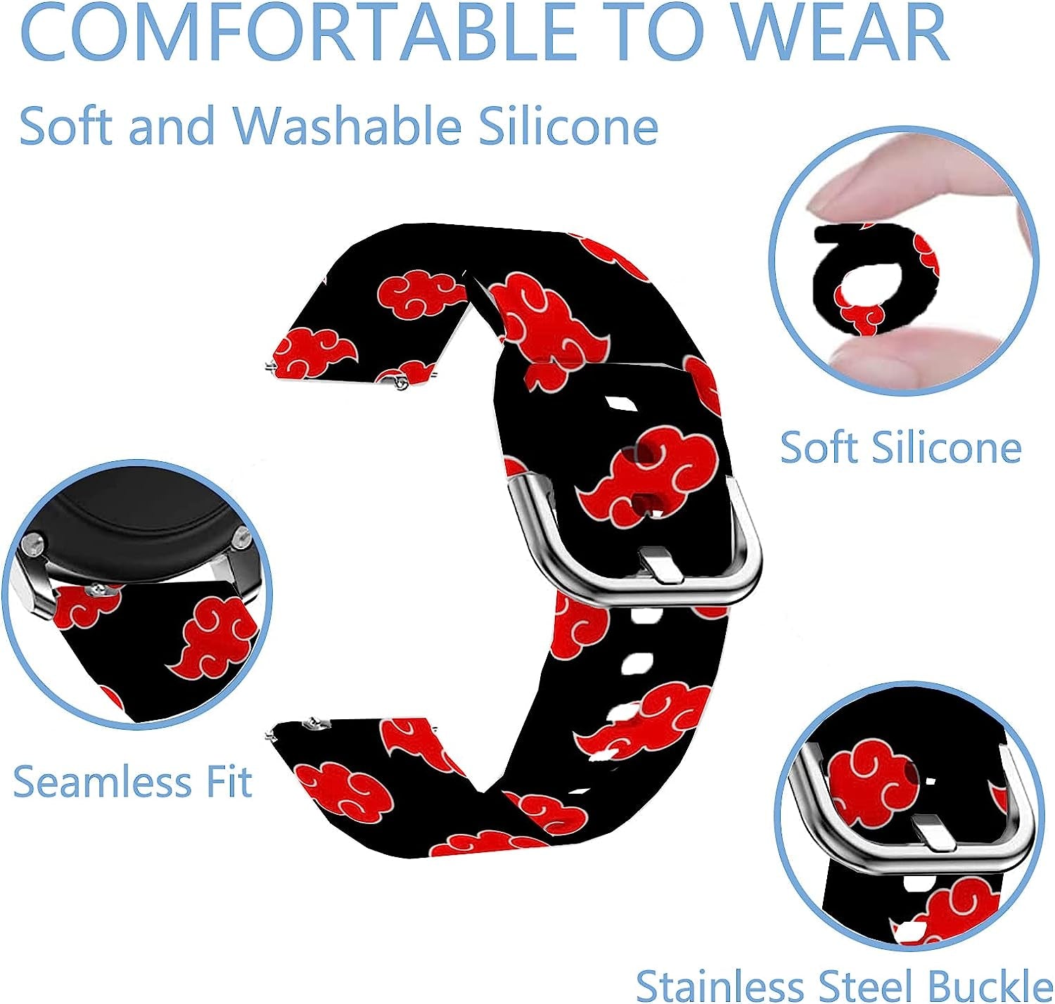 20Mm Band for Samsung Galaxy Watch 4 5 Pro Band 40Mm 44Mm 45Mm/Galaxy Watch 4 Classic Band 42Mm 46Mm/Watch 3 41Mm/Active 2, 22Mm Bands for Samsung Galaxy Watch 3 Band 45Mm/Samsung Gear S3 Frontier  Sqweey   