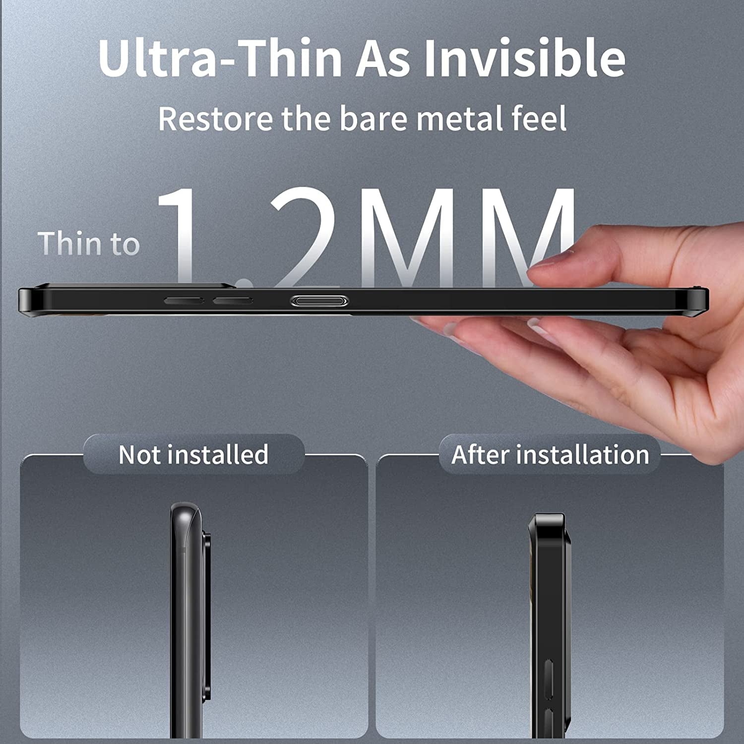 Metal Case for Sony Xperia 1 V (2023), Military-Grade Metal Bumper Shockproof Translucent Cover Matte PC Back Cover with Magnetic Wireless Chager Camera Lens Protection for Sony Xperia 1 V (Black)  YZBYFON   