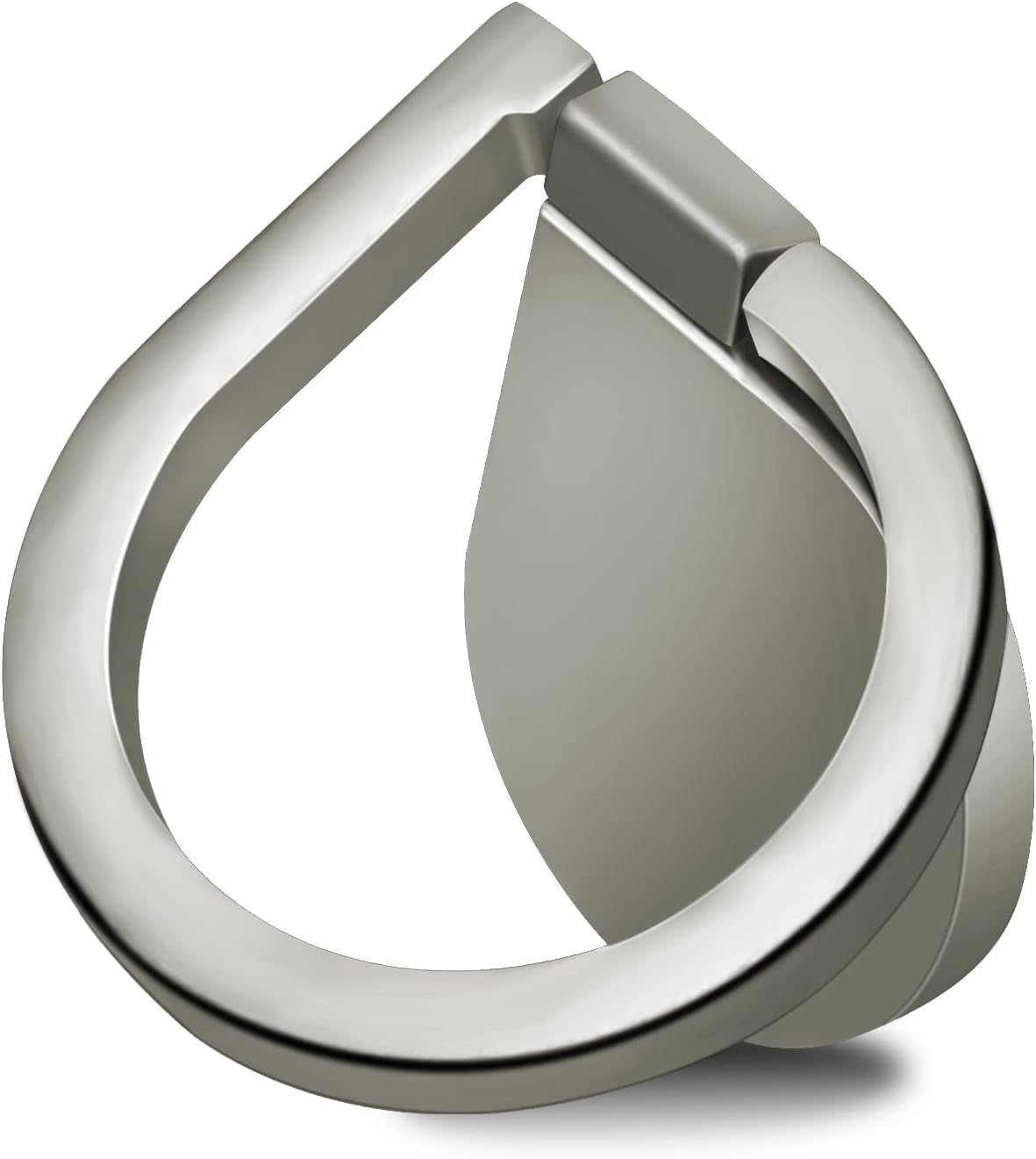 Naiadiy Zinc Alloy Cell Phone Ring Holder Finger Ring Stand, 360 Degree Rotation Kickstand Grip Holder (Square/Gold)  Naiadiy Shaped Teardrop/Silver  