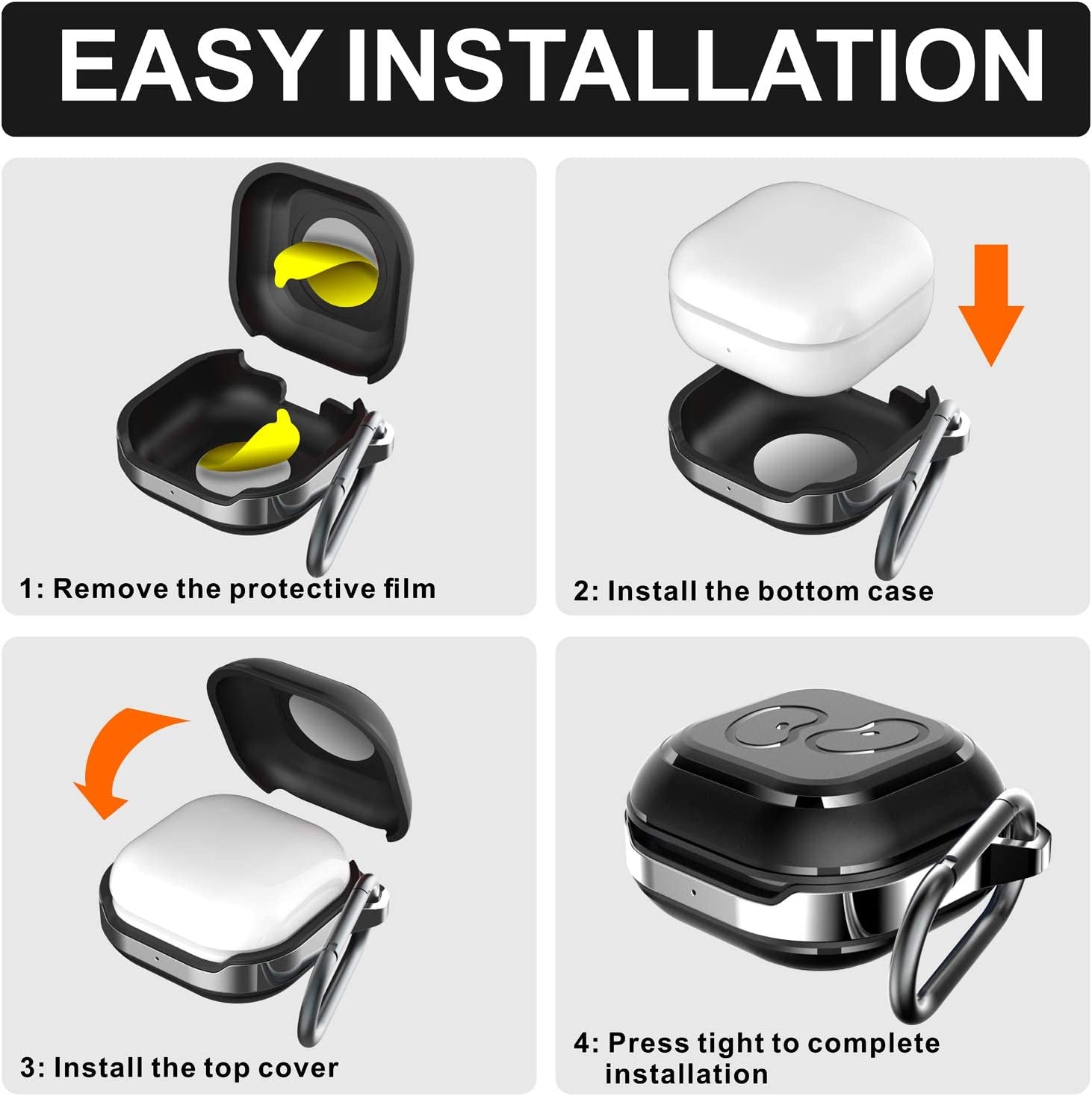 HALLEAST for Galaxy Buds 2 Pro Case/Galaxy Buds 2 Case/Galaxy Buds Pro Case/Buds Live Case Cover, TPU Carrying Case for Women Girl (Support Wireless Charging), Cute Pink  HALLEAST   