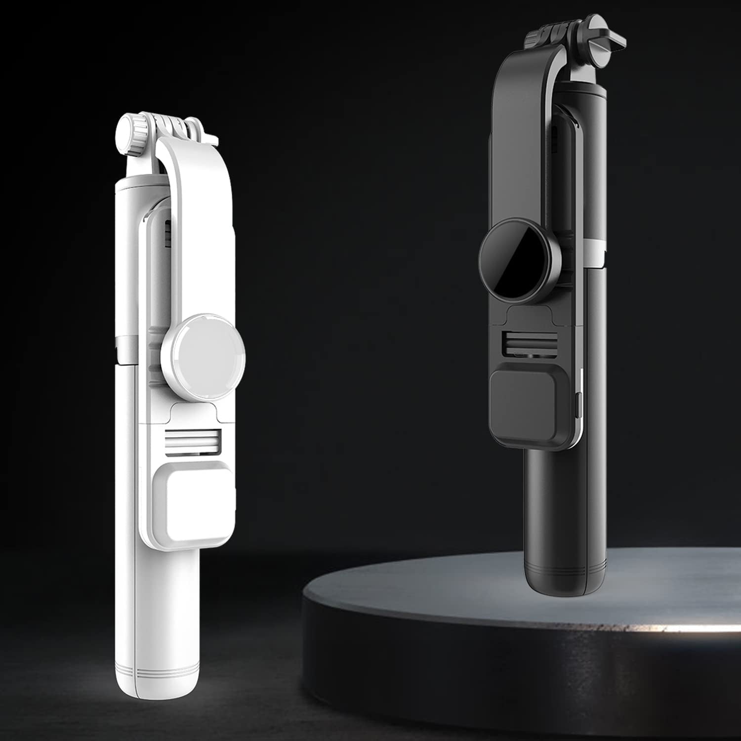 Enkarl Selfie Stick Tripod with Light, All in One Cell Phone Tripod, Cellphone Tripod with Wireless Remote and Phone Holder, Portable, Lightweight,Compatible with All Phones(Black)  Enkarl   