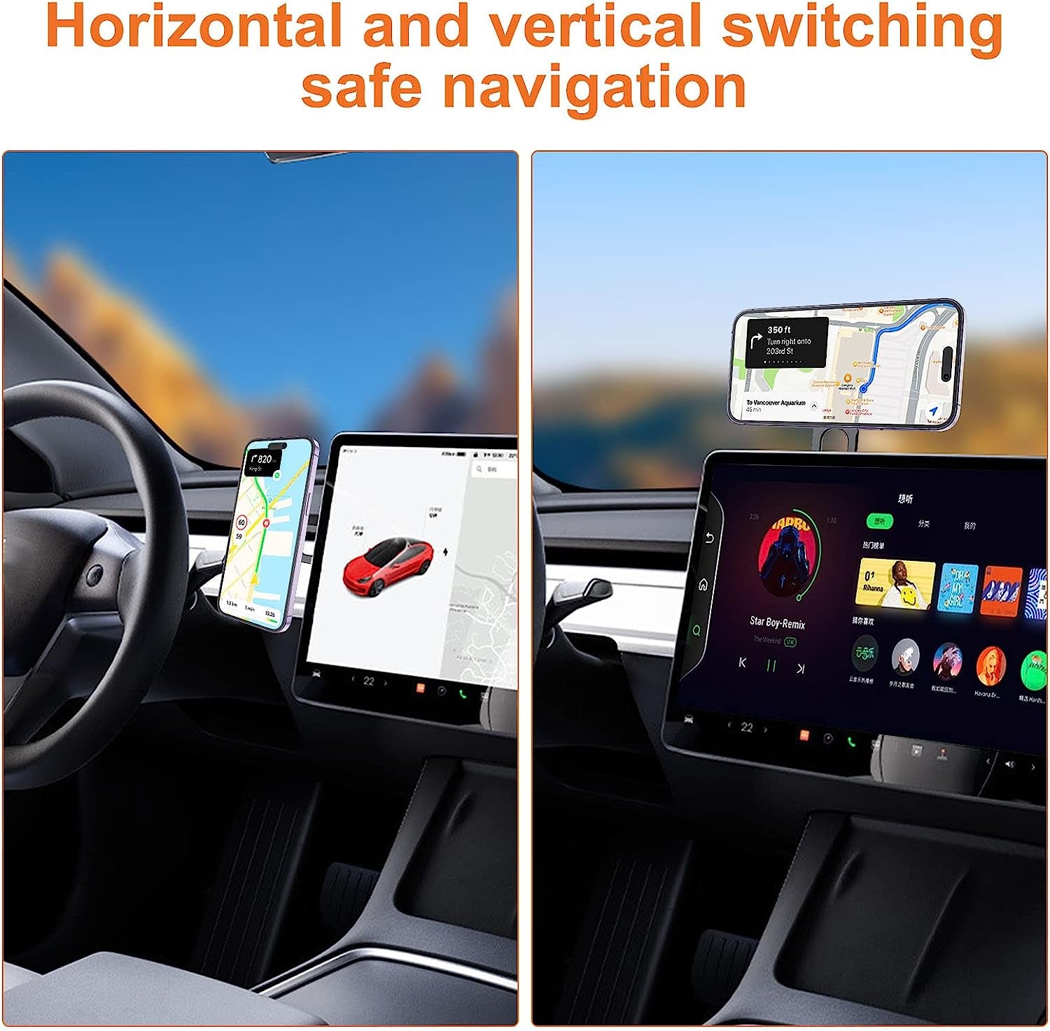 Magnetic Phone Holder for Laptop,Laptop Phone Holder,Adjustable Portable Foldable Phone Monitor Side Mount for Phone 12 13 14  Fydun   