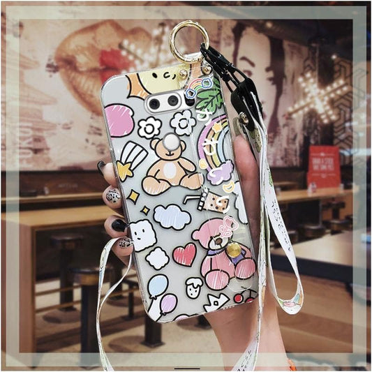 TPU Original Lulumi Phone Case for LG V30/LG V30 Plus/Lg V30+, Astronaut for Girls for Woman for Men Anti-Dust Back Cover Shockproof Luxury New Beautiful Anime Soft for Boy Black Case Silicone, 7  Lulumi   