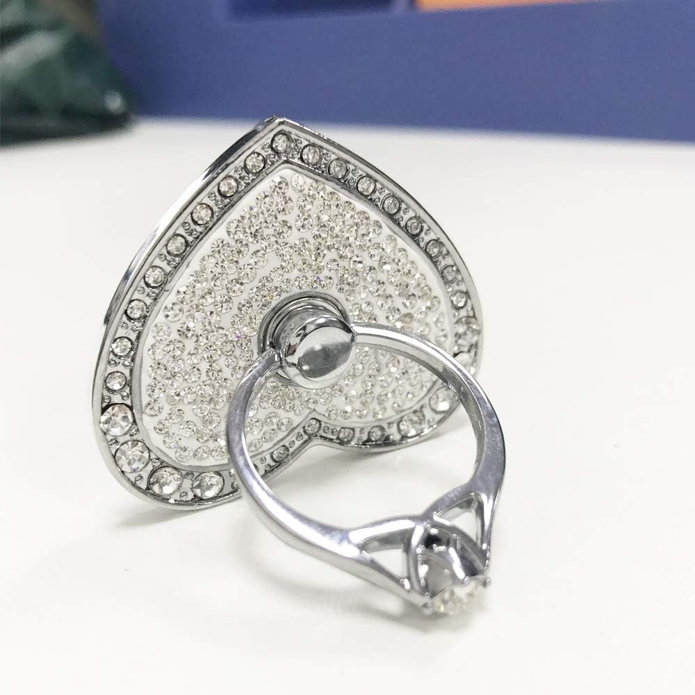 Cell Phone Ring Holder,360° Rotation Diamond Metal Finger Ring Grip for Iphone Ipod Ipad Samsung Galaxy and Other Smartphones (Silver)  TOPWOOZU   