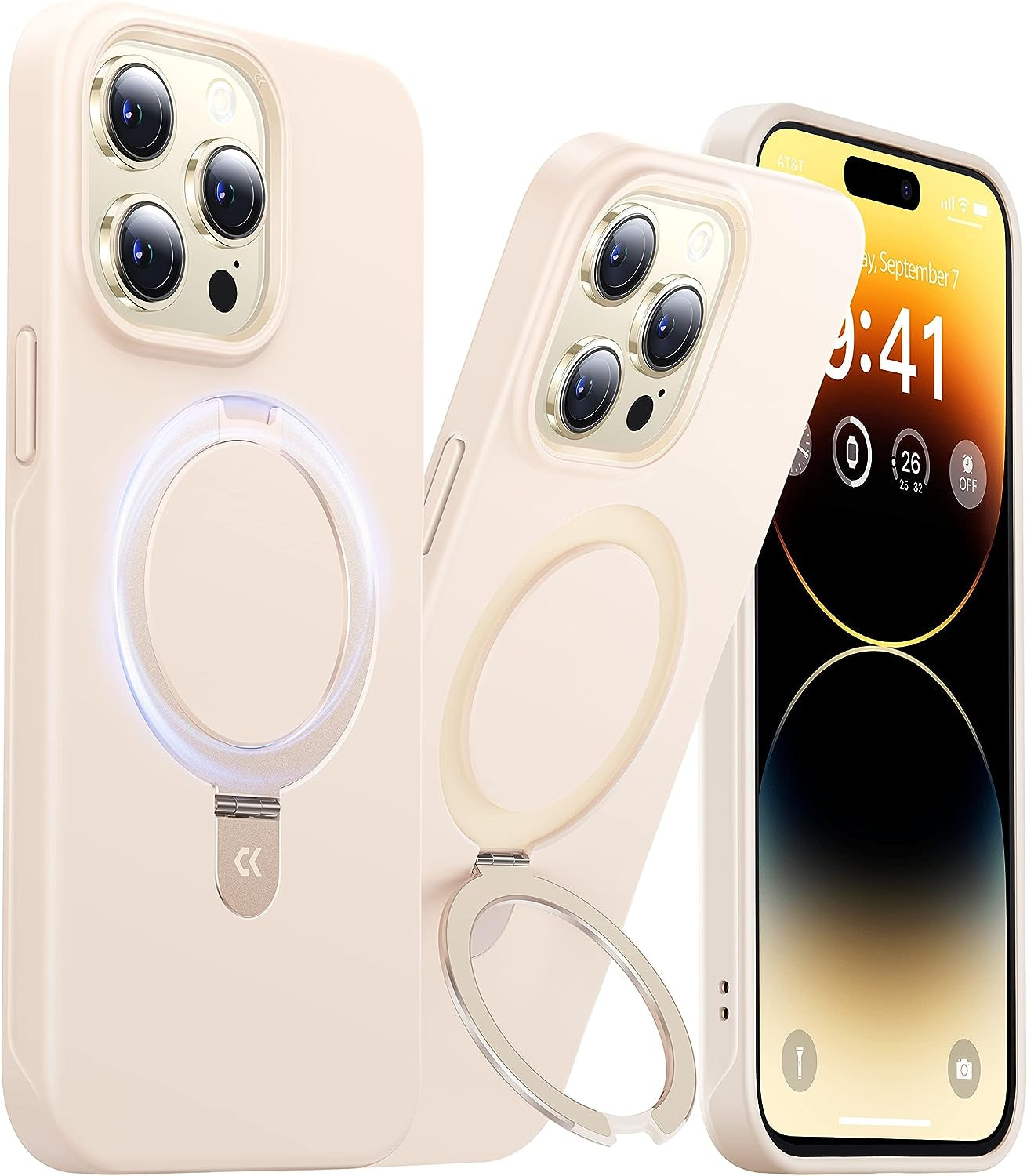 CASEKOO Magnetic for Iphone 14 Pro Max Case with Invisible Stand [Compatible with Magsafe] [Dust-Free Antistatic Silicone] Mil-Grade Protective Non-Slip Phone Cover Cases for Women Men 6.7 Inch, Black  CASEKOO   