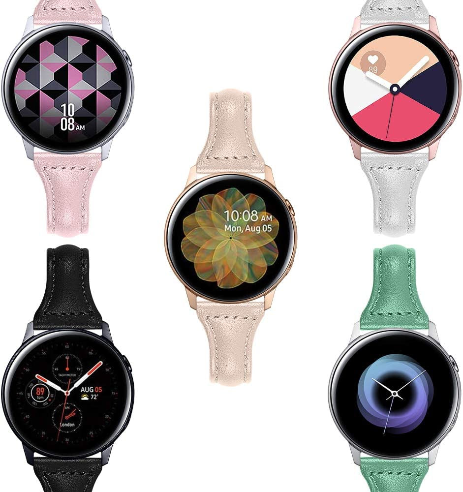 JOYOZY Leather Band Compatible with Samsung Galaxy Watch 5/4 40Mm 44Mm,Active(40Mm)/2(40Mm)(44Mm),Stylish Slim Wristband Strap for Galaxy Watch 42Mm/Samsung Galaxy Watch 4 Classic/Watch 5 Pro 45Mm  Joyozy   