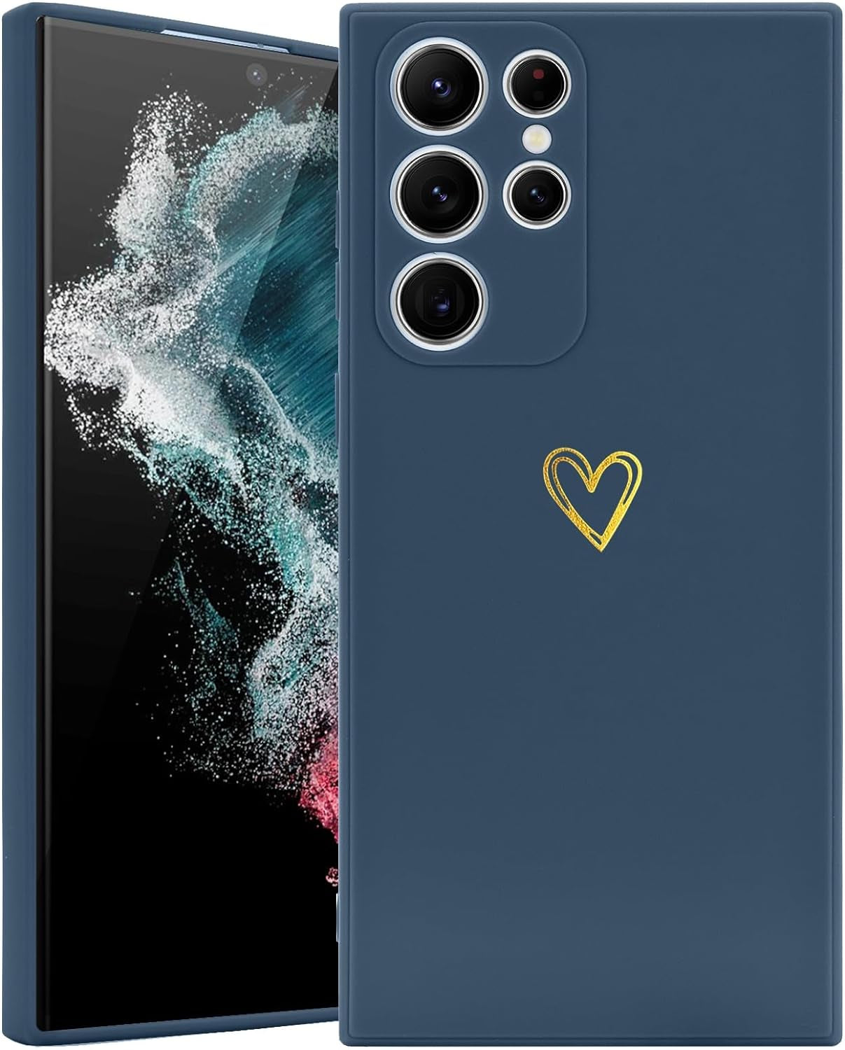 Wirvyuer for Samsung Galaxy S22 Case Cute Slim Shockproof Phone Case with Wireless Charging Support and Protection, Lime Green  Wirvyuer Navy Blue Samsung Galaxy S22 Ultra 