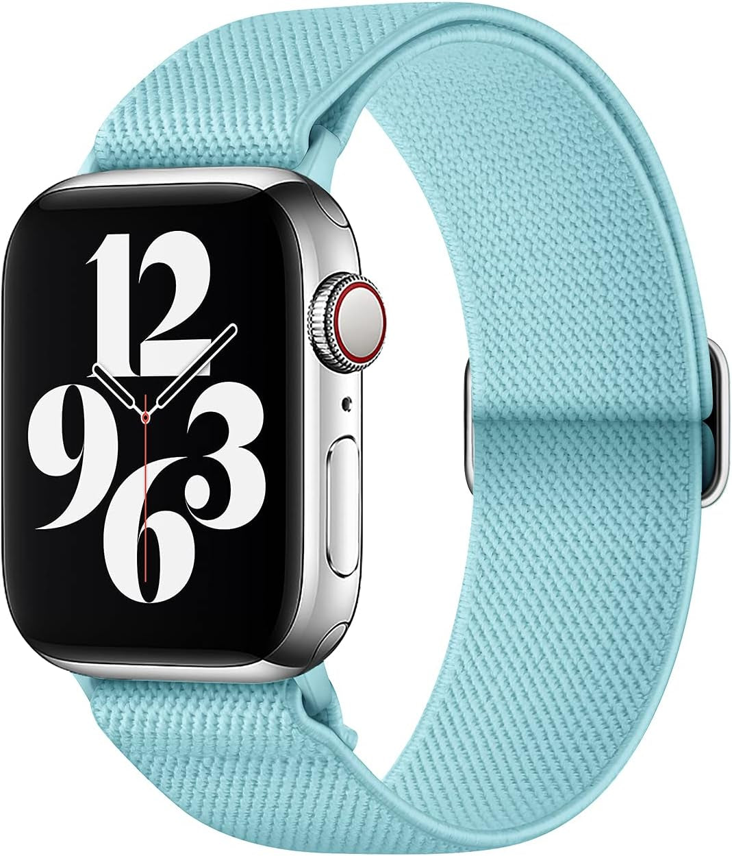 AMANECER Stretchy Nylon Watch Bands Compatible with Apple Watch Ultra Series 8/7/6/5/4/3/2/1 SE, Adjustable Braided Elastic Sport Loop Rugged Straps for Iwatch Women Men (Lavender Purple, 38/40/41MM)  AMANECER Robin’s egg Sky Blue 42/44/45/49MM 
