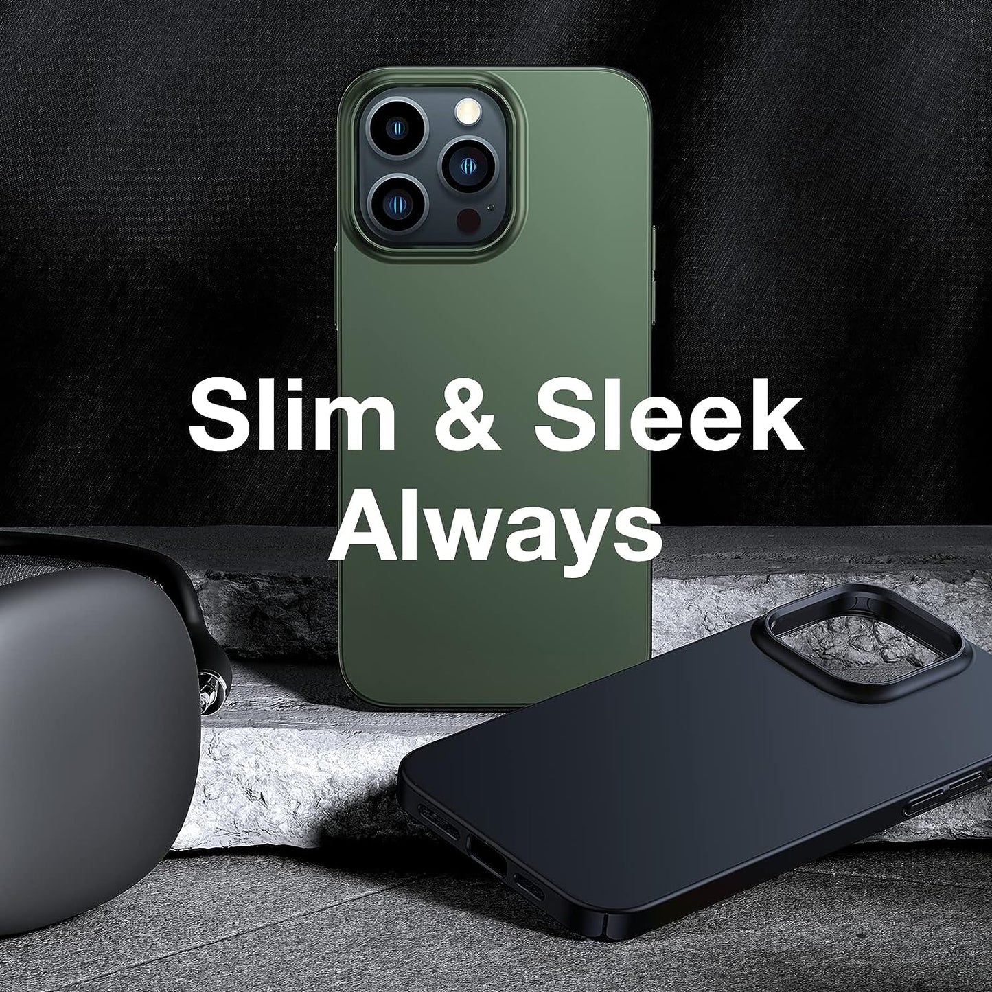 TORRAS Slim Fit Designed for Iphone 14 Pro Max Case 6.7 Inch, Ultra-Thin 14 Pro Max Case 2022, Lightweight Hard PC Cover Phone Cases for Iphone 14 Pro Max Phone Case Green, Originfit  TORRAS   