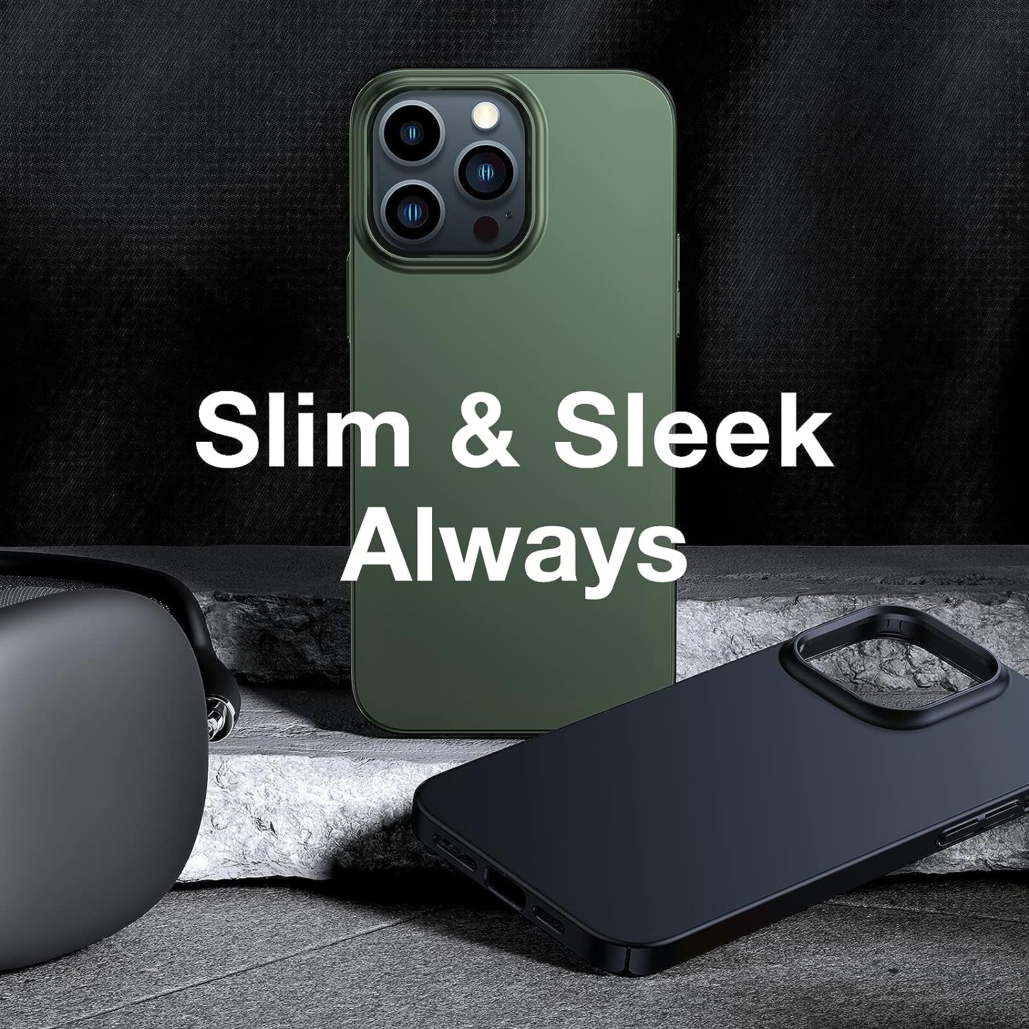 TORRAS Slim Fit Designed for Iphone 14 Pro Max Case 6.7 Inch, Ultra-Thin 14 Pro Max Case 2022, Lightweight Hard PC Cover Phone Cases for Iphone 14 Pro Max Phone Case Green, Originfit  TORRAS   