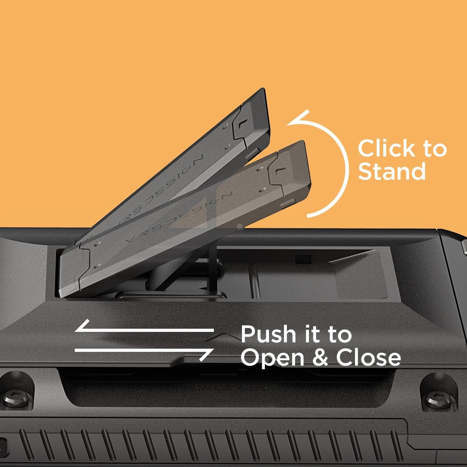 VRS DESIGN Damda Glide Hybrid Phone Case for Galaxy S22 Ultra, Sturdy Functional Case with Card Slot & Kickstand for Galaxy S22 Ultra (2022) Metal Black  VRS DESIGN   