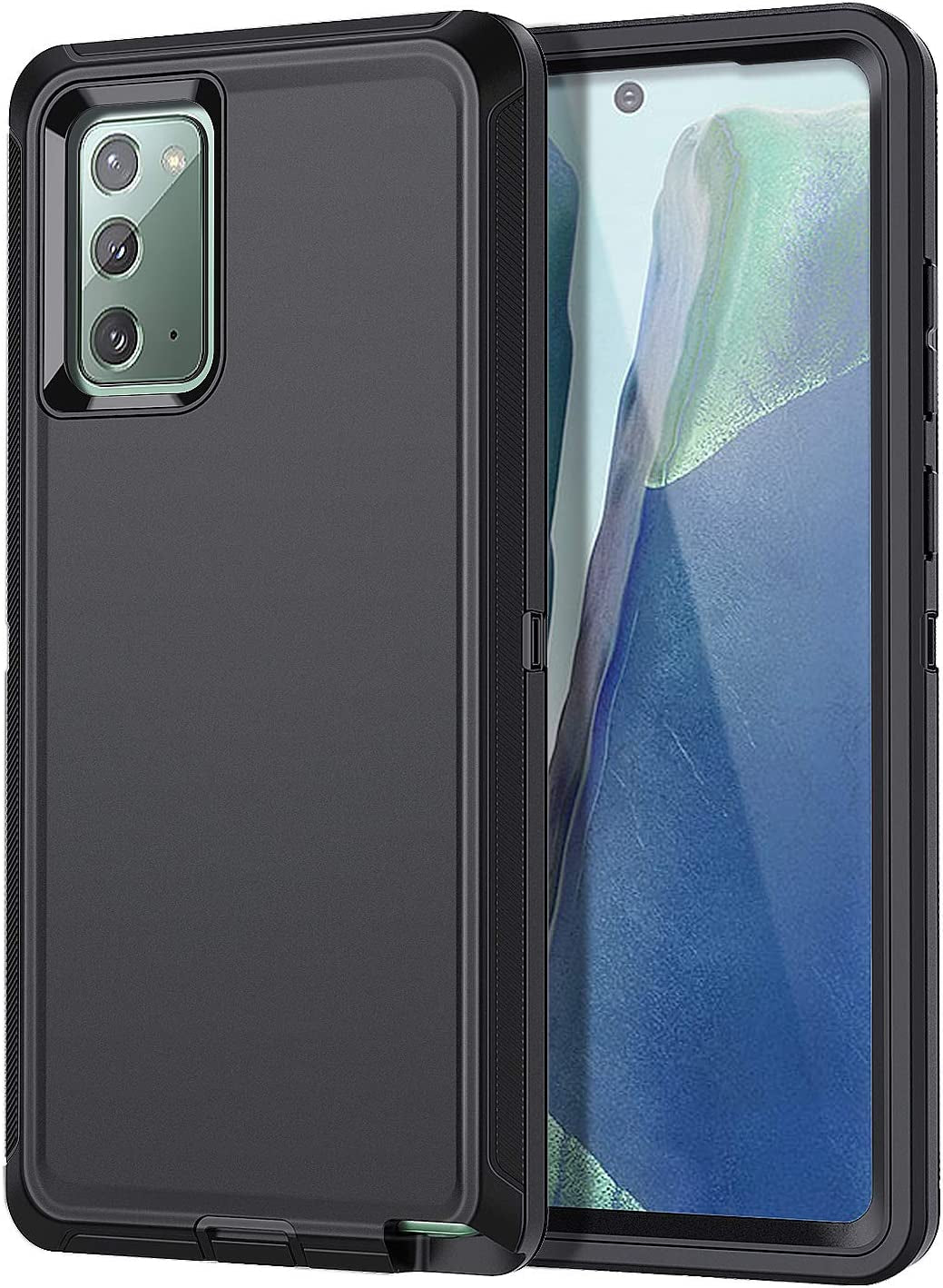 I-HONVA for Galaxy Note 20 Case Shockproof 3 in 1 Full Body Protection [Without Screen Protector] Rugged Heavy Duty Durable Cover Case for Samsung Galaxy Note 20 5G 6.7 Inch, Mint Green/Pink  I-HONVA Black  