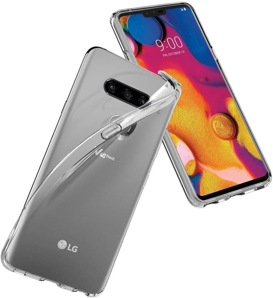 PUSHIMEI Compatible with LG V40 Thinq Case,Soft TPU Crystal Transparent Slim anti Slip Anti-Fingerprint Protective Phone Case Cover for V40 Thinq/V40 Storm(Clear)  PUSHIMEI Inc   