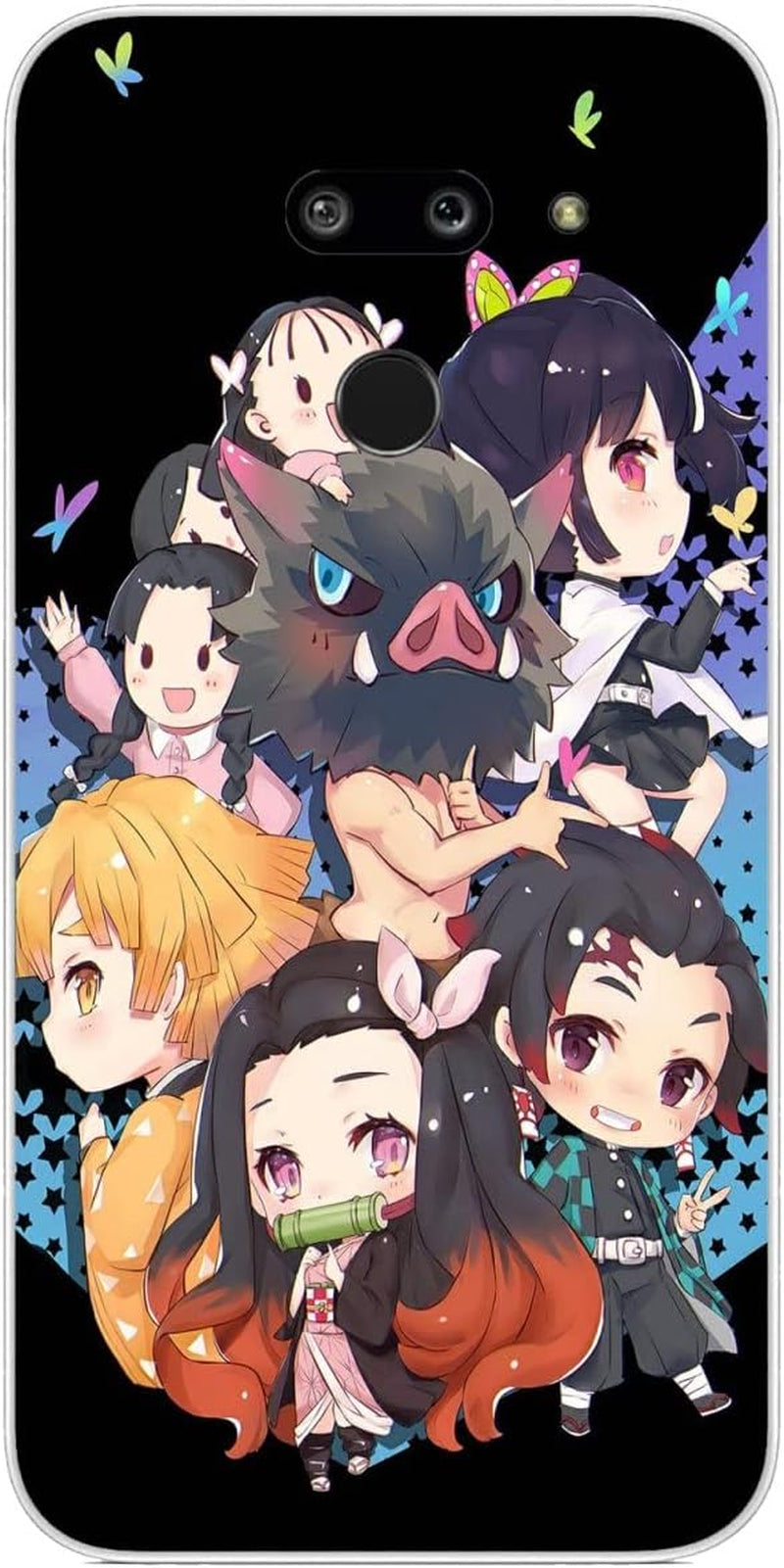 Compatible with Case LG G8 | LG G8 Thinq Sla'Yer Nezuko Inosuke De'Mon Tanjirou 561 Slim Covered Soft Gel Rubber Case Clear  Tongstar Sla'Yer Nezuko Zenitsu Slayer Tanjirou 461  