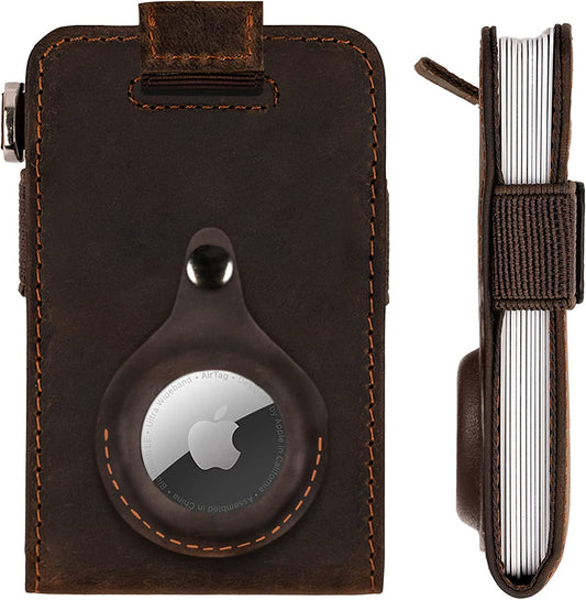 Kings Loot Wallet for Men Slim Minimalist - Our Airtag Wallet Is Made of Full Grain Leather and Features RFID Protection (Brown)  Kings Loot   