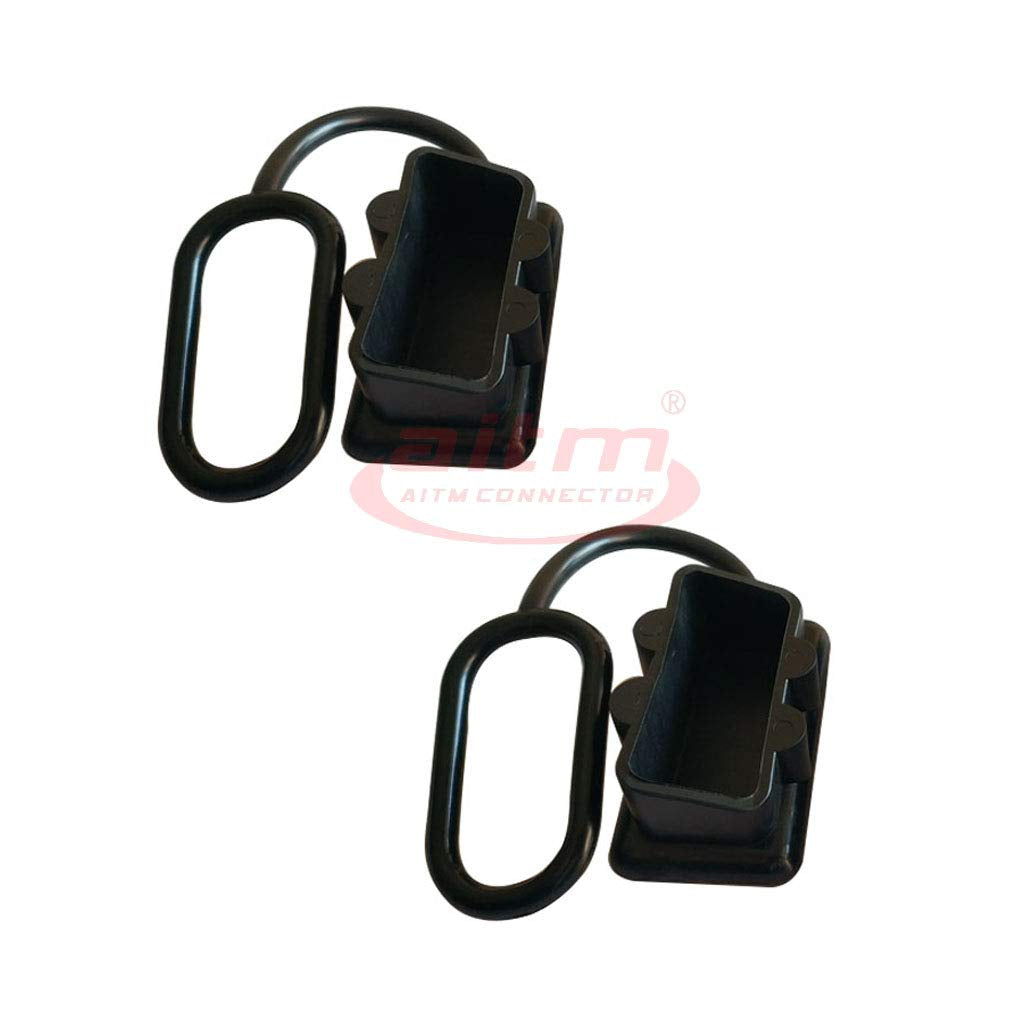 Dust Cover 2Pcs for 175A Power Connectors Black Rubber,Dustproof Plug Cover for 175A Battery Quick Connection Plug Connector  Dent-de-lion   